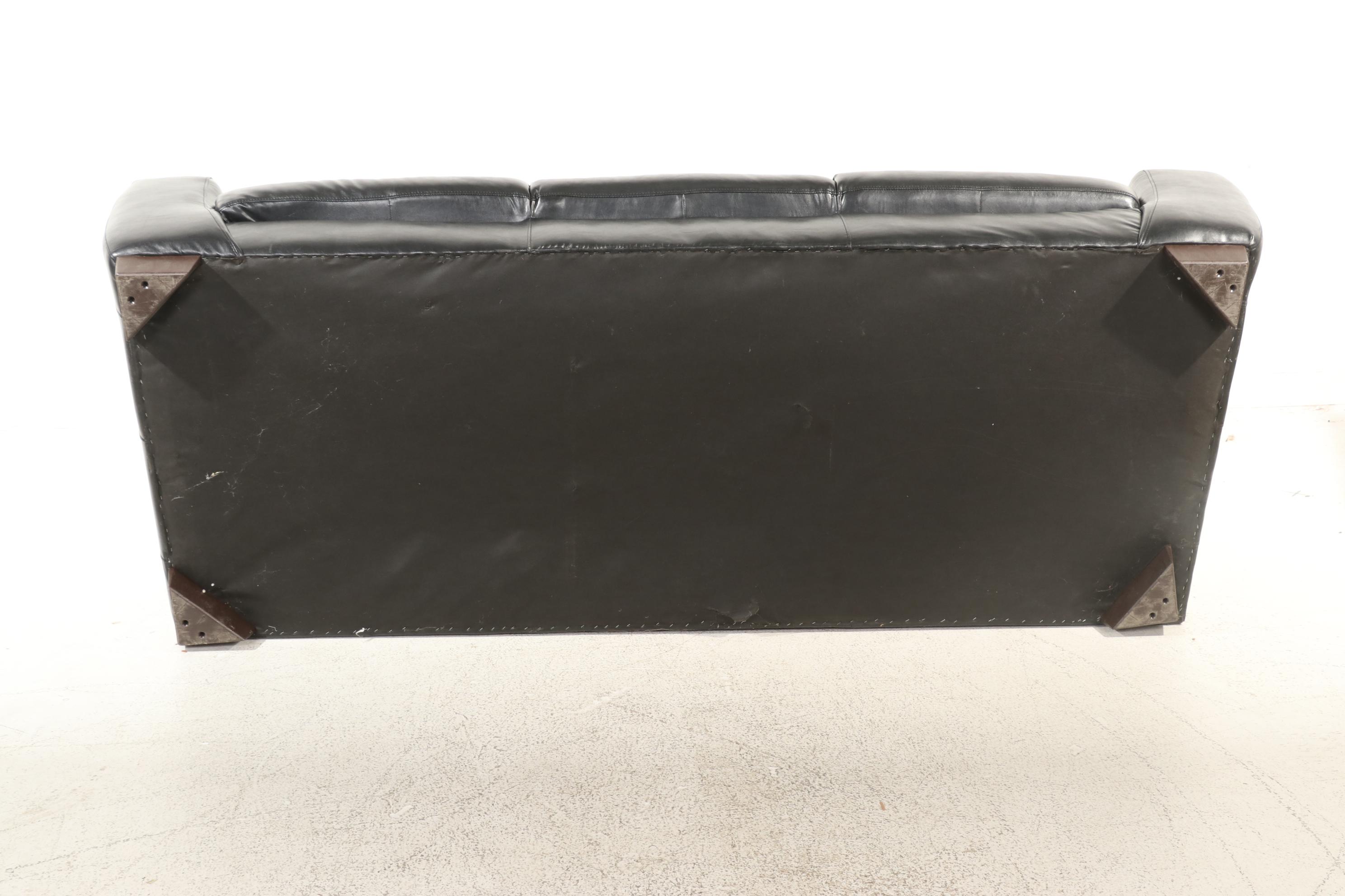 Faux Leather Upholstered Sofa