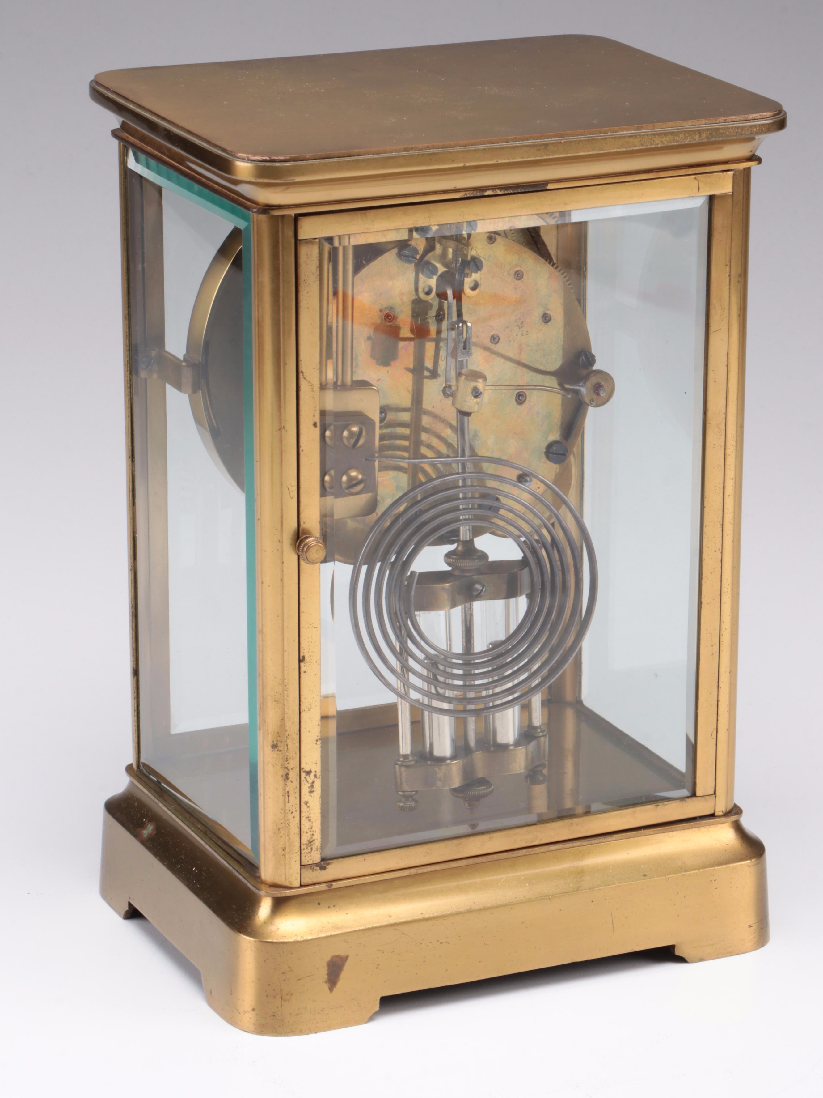 Seth Thomas Brass Regulator Mantel Clock, 20th Century