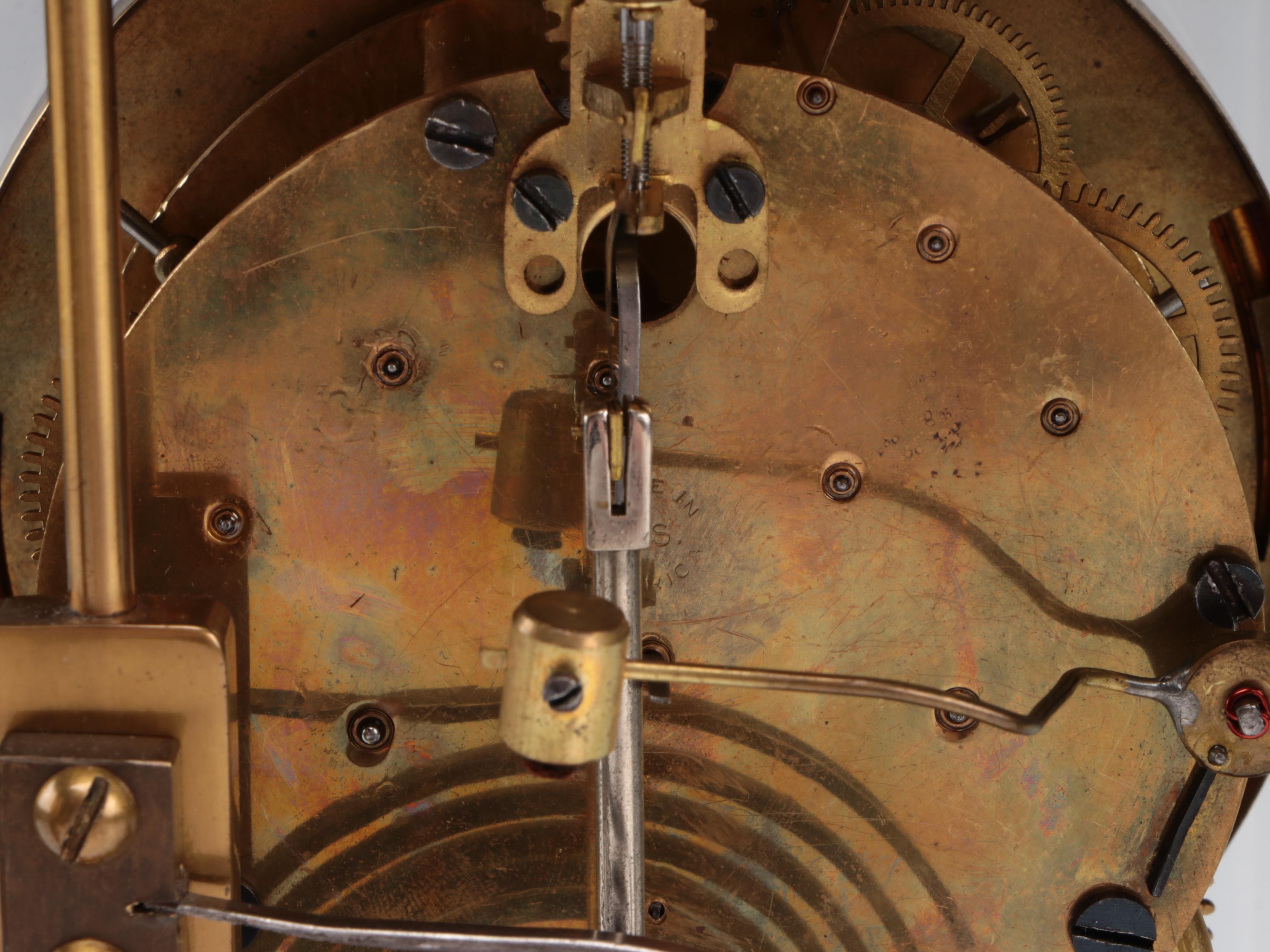 Seth Thomas Brass Regulator Mantel Clock, 20th Century