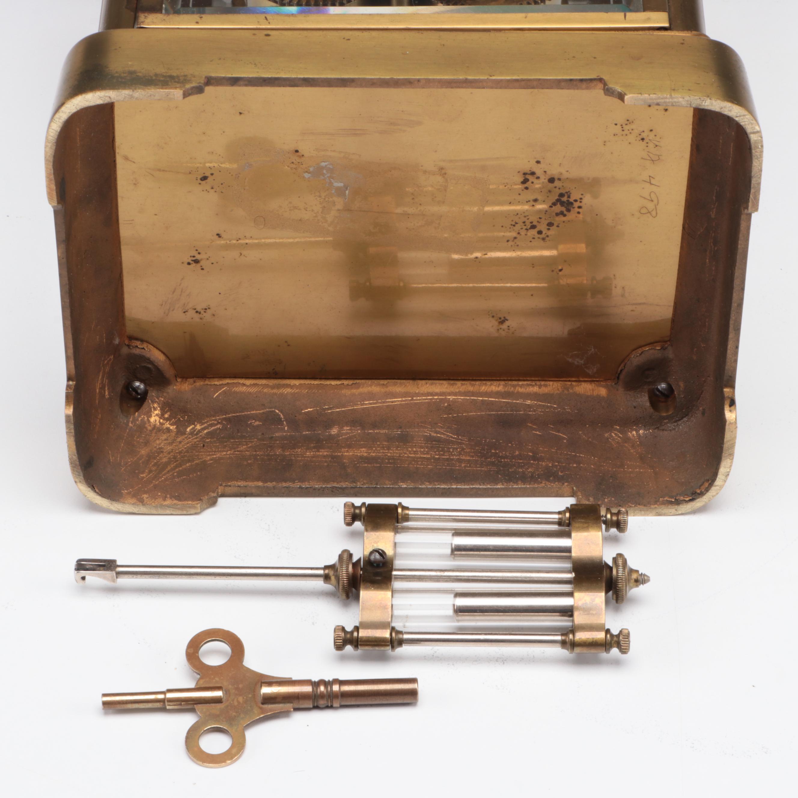 Seth Thomas Brass Regulator Mantel Clock, 20th Century