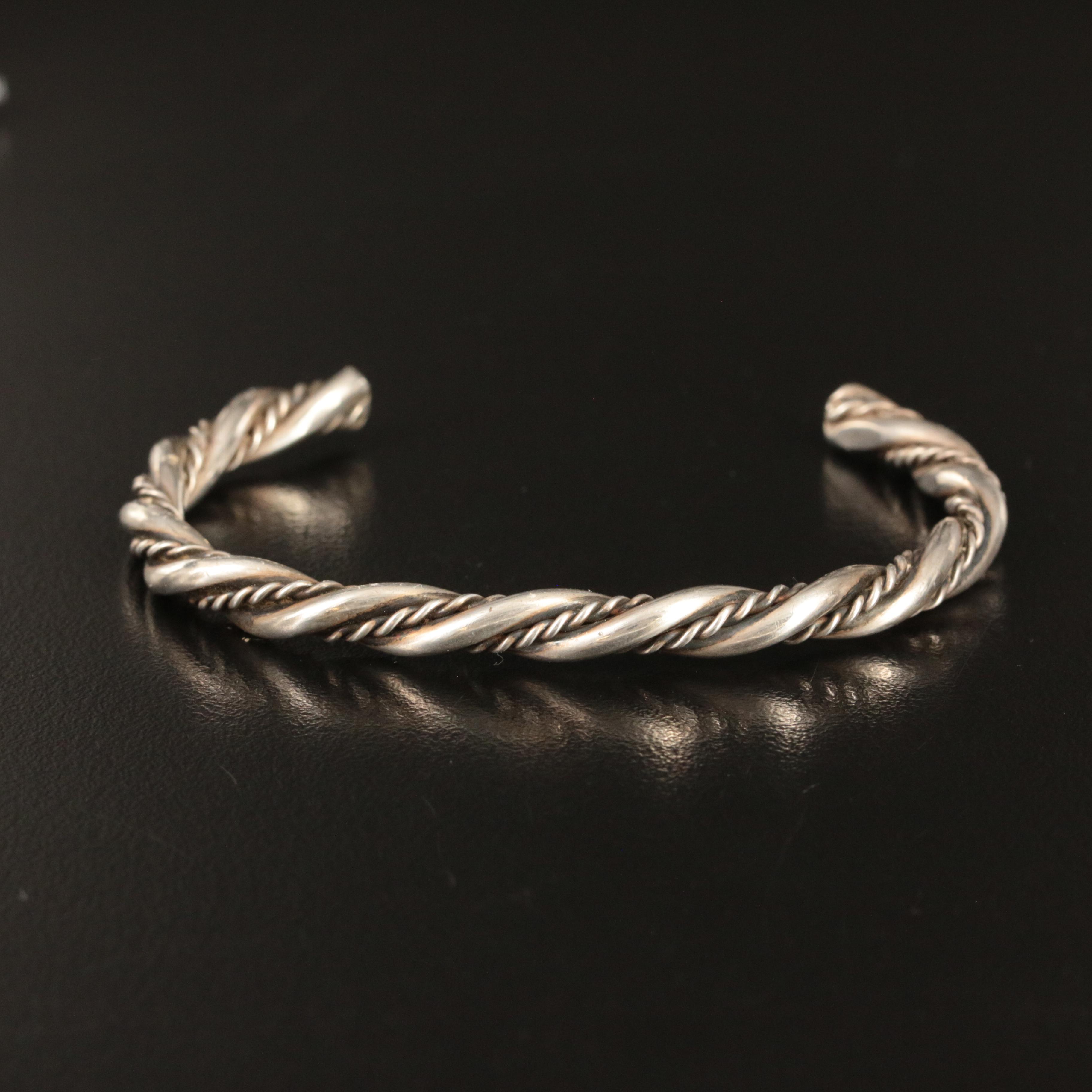 Sterling Braided Cuff
