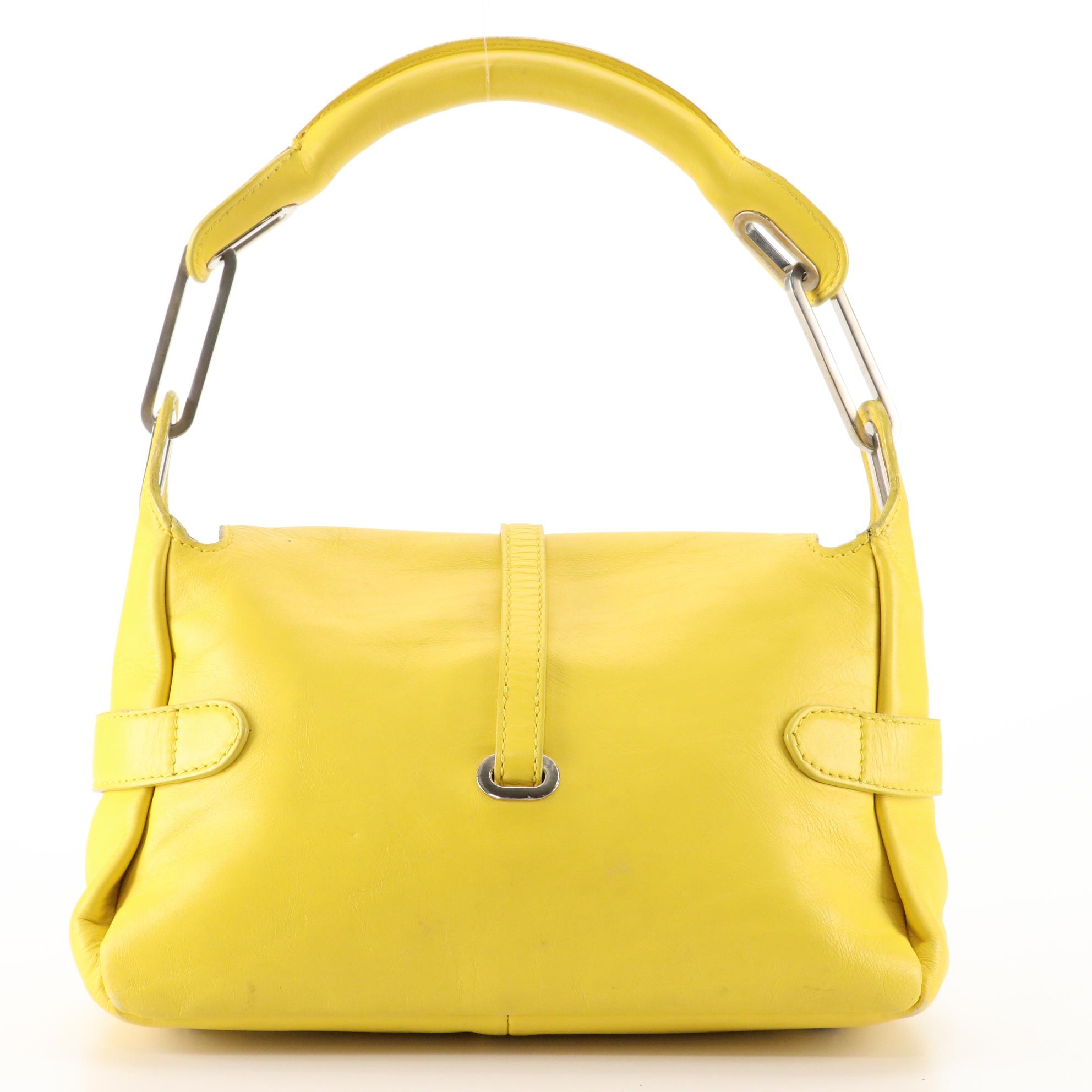 Jimmy Choo Tulita Mini Top Handle Bag in Yellow Leather