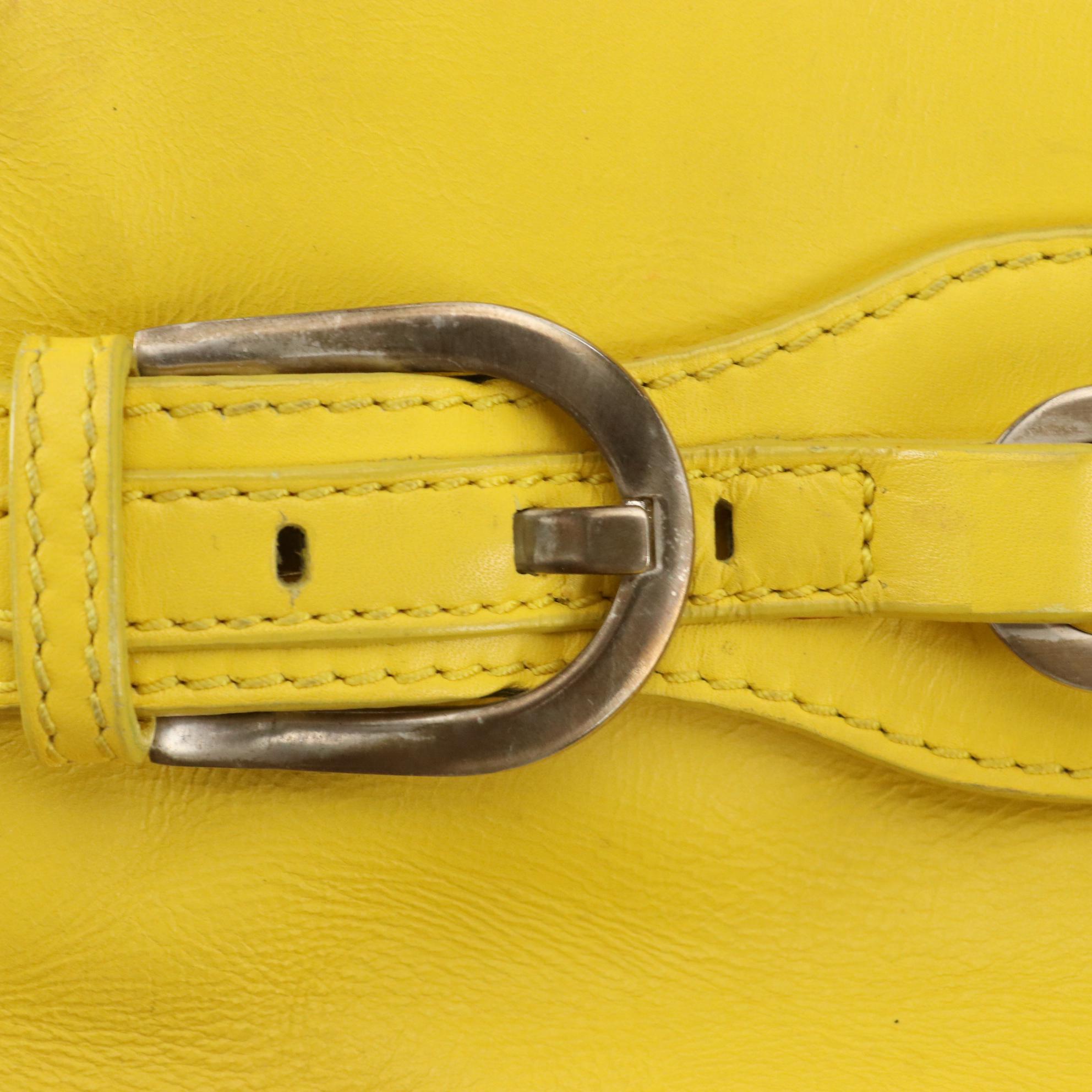 Jimmy Choo Tulita Mini Top Handle Bag in Yellow Leather