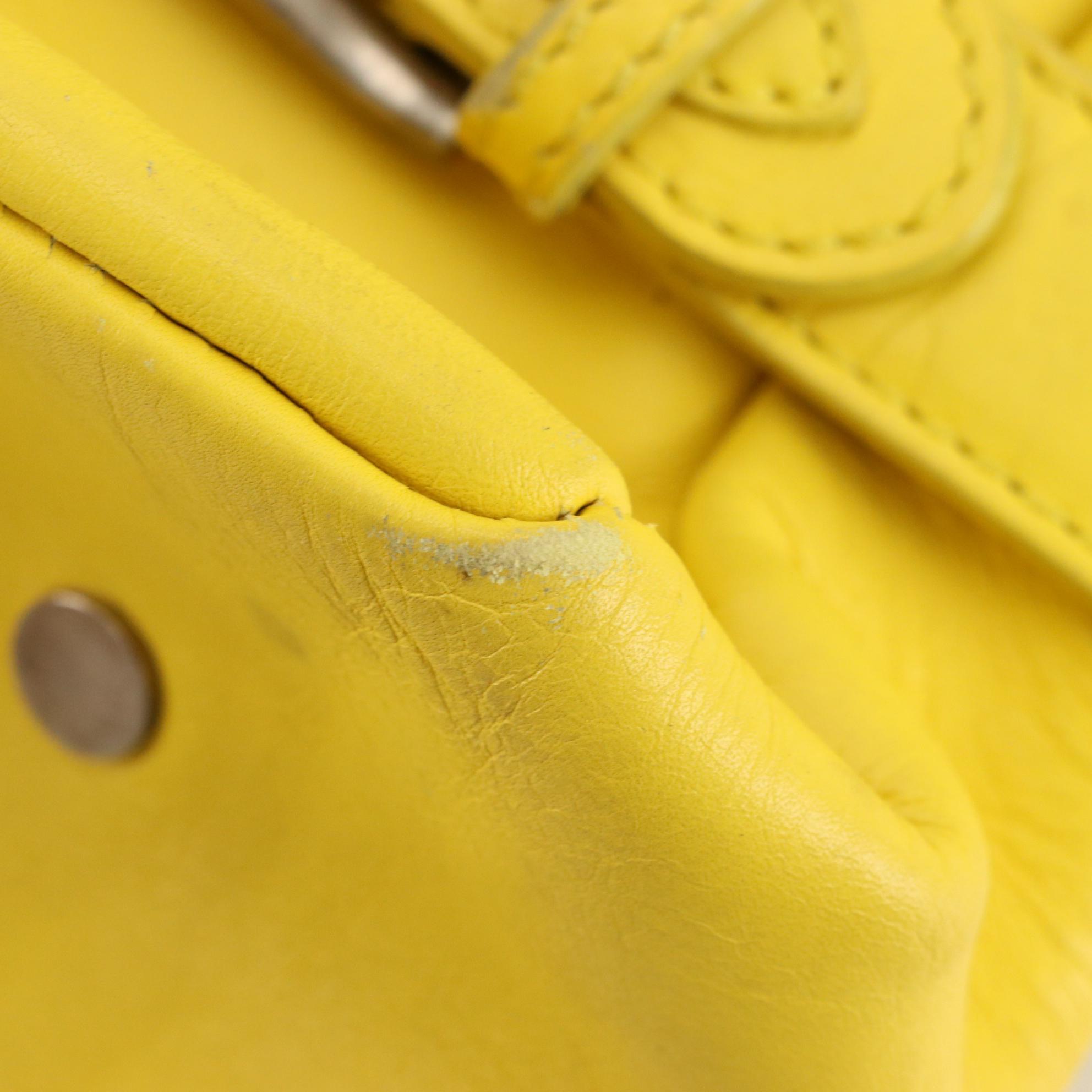 Jimmy Choo Tulita Mini Top Handle Bag in Yellow Leather