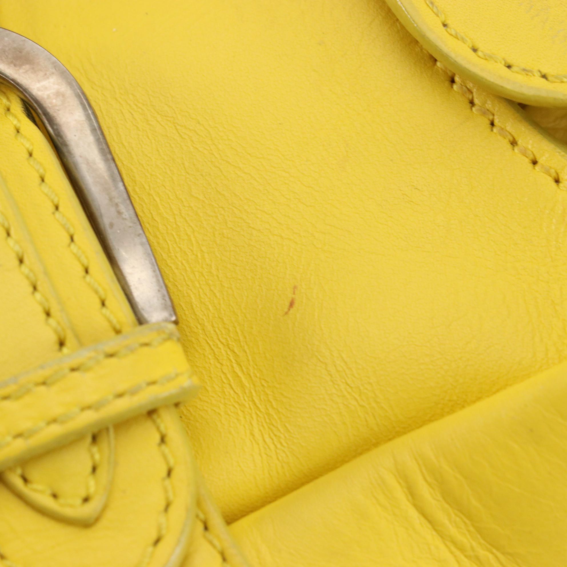 Jimmy Choo Tulita Mini Top Handle Bag in Yellow Leather