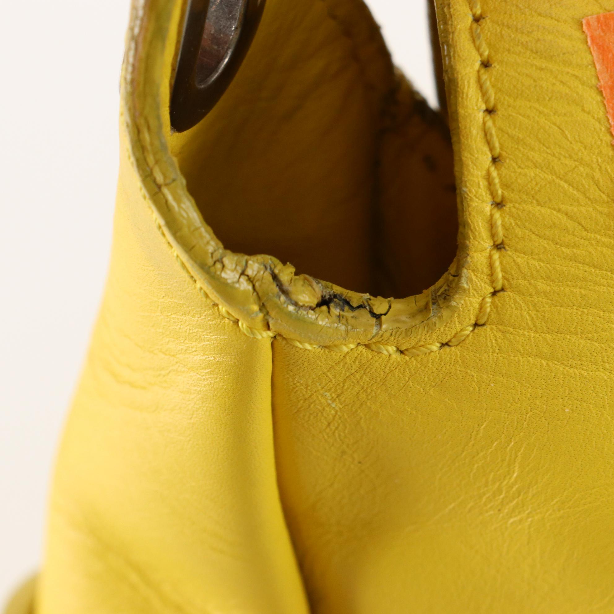 Jimmy Choo Tulita Mini Top Handle Bag in Yellow Leather