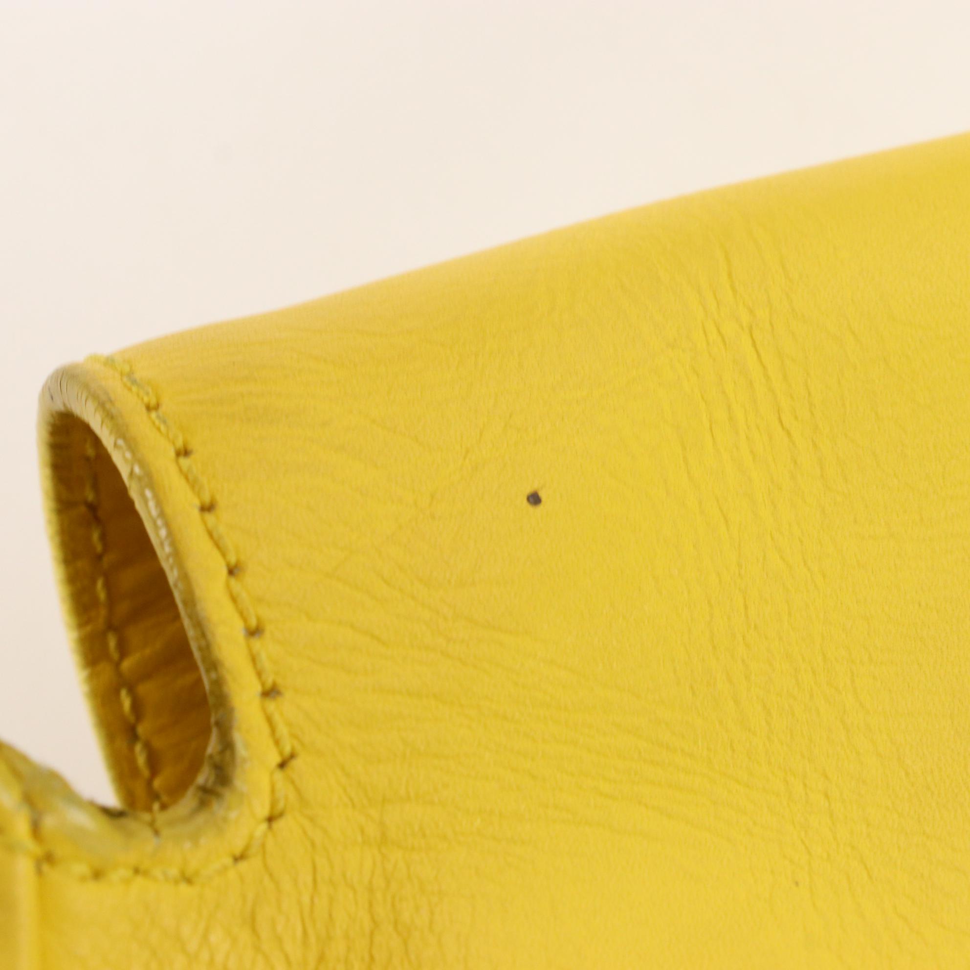 Jimmy Choo Tulita Mini Top Handle Bag in Yellow Leather