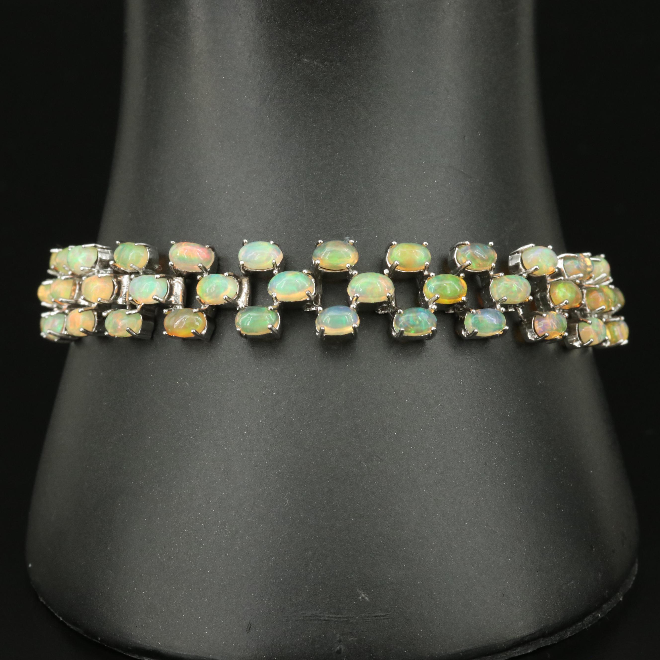 Sterling Opal Bracelet