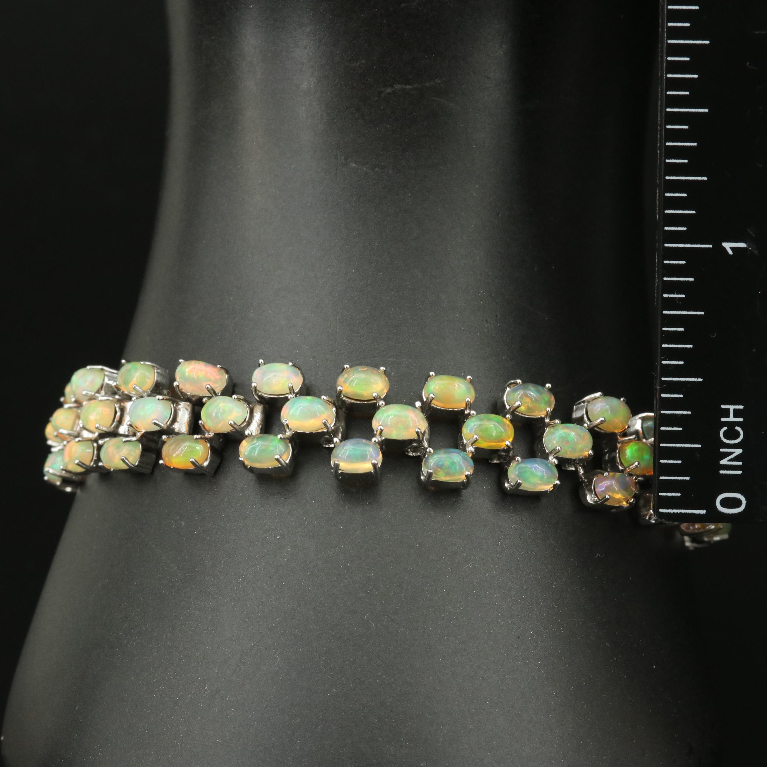 Sterling Opal Bracelet