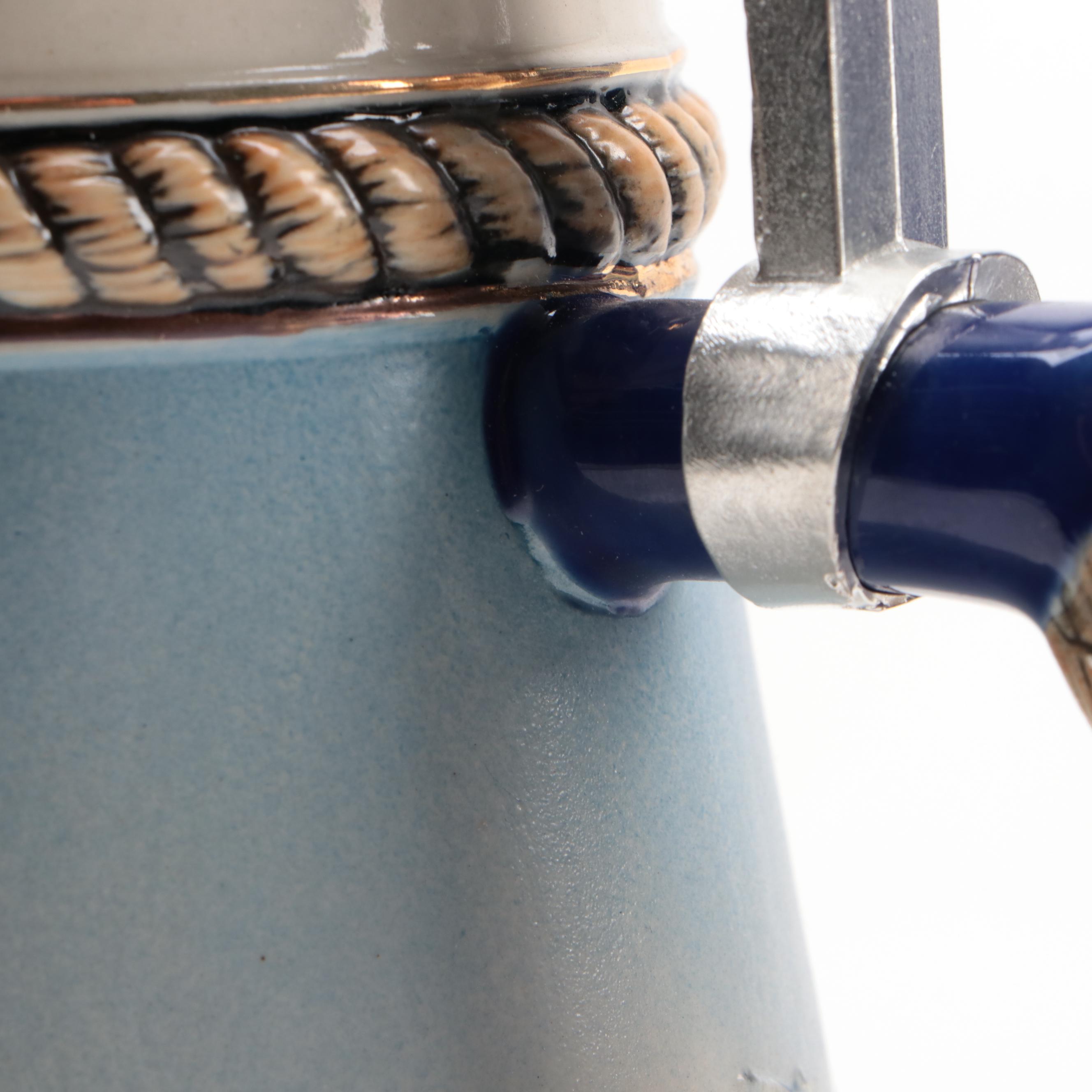 German Limited Edition "Wonders of the Sea" Ceramic Stein with Other Stein