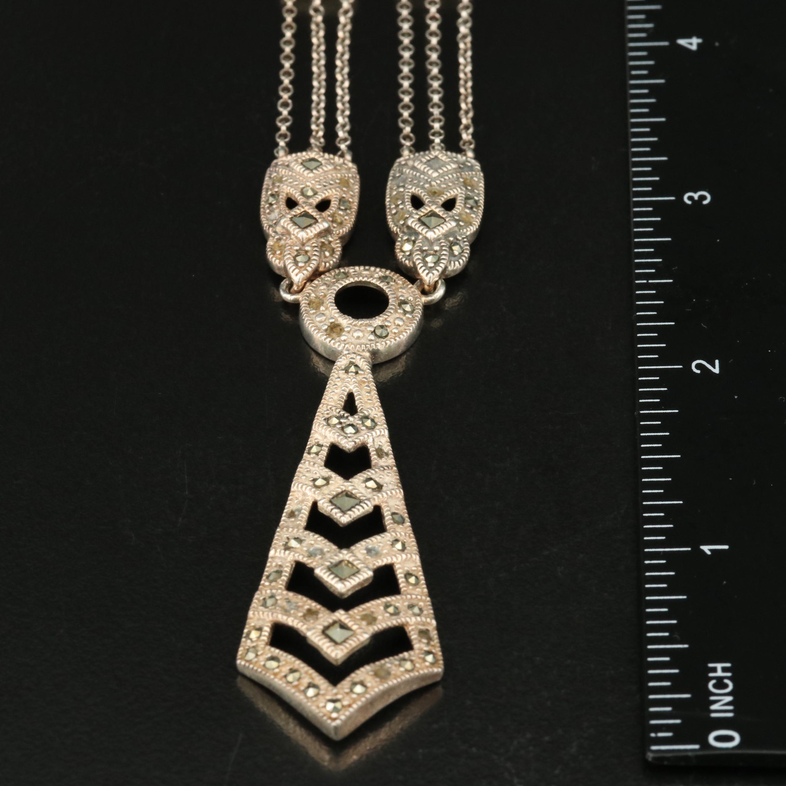 Sterling Marcasite Necklace