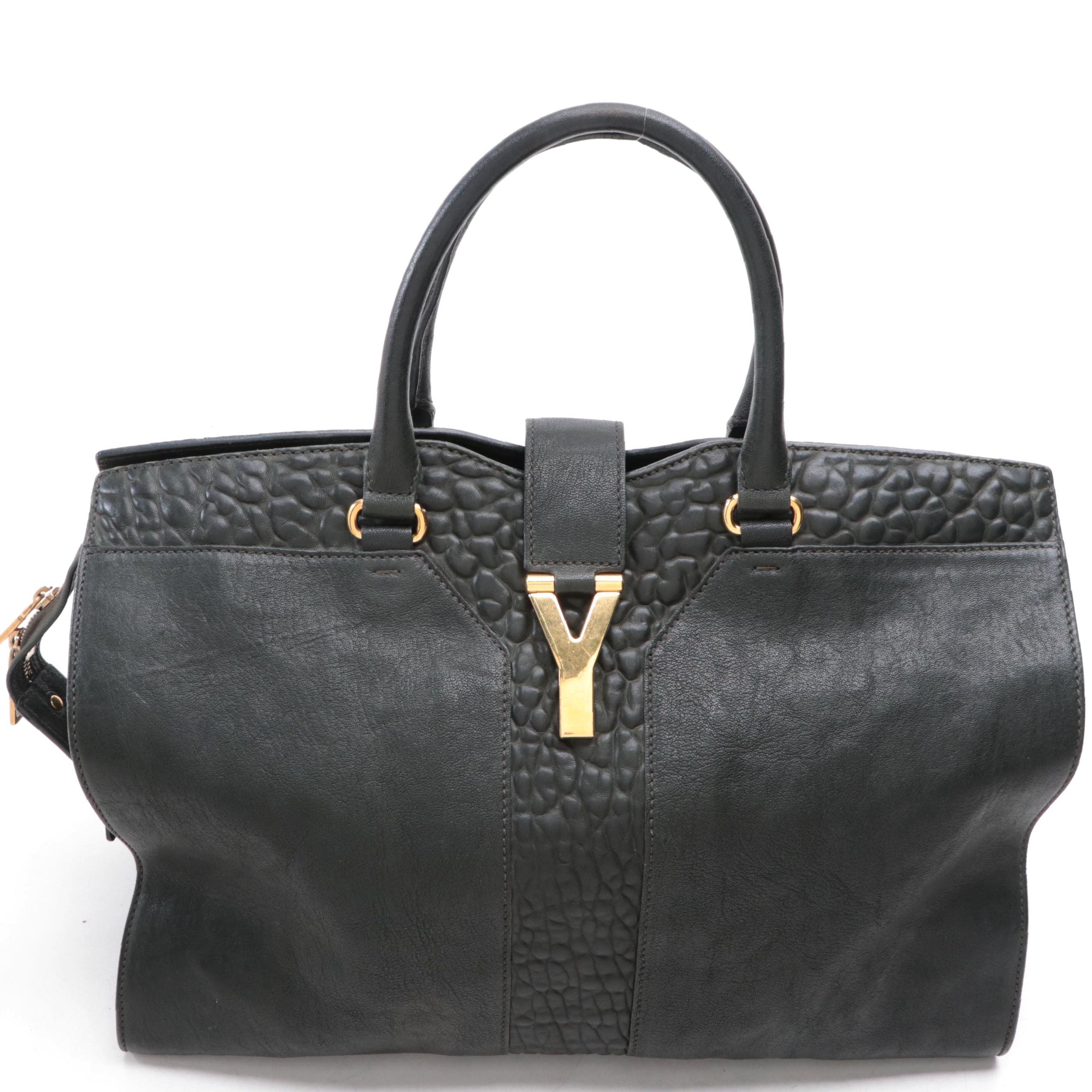 Yves Saint Laurent Chyc Cabas Medium Tote in Leather