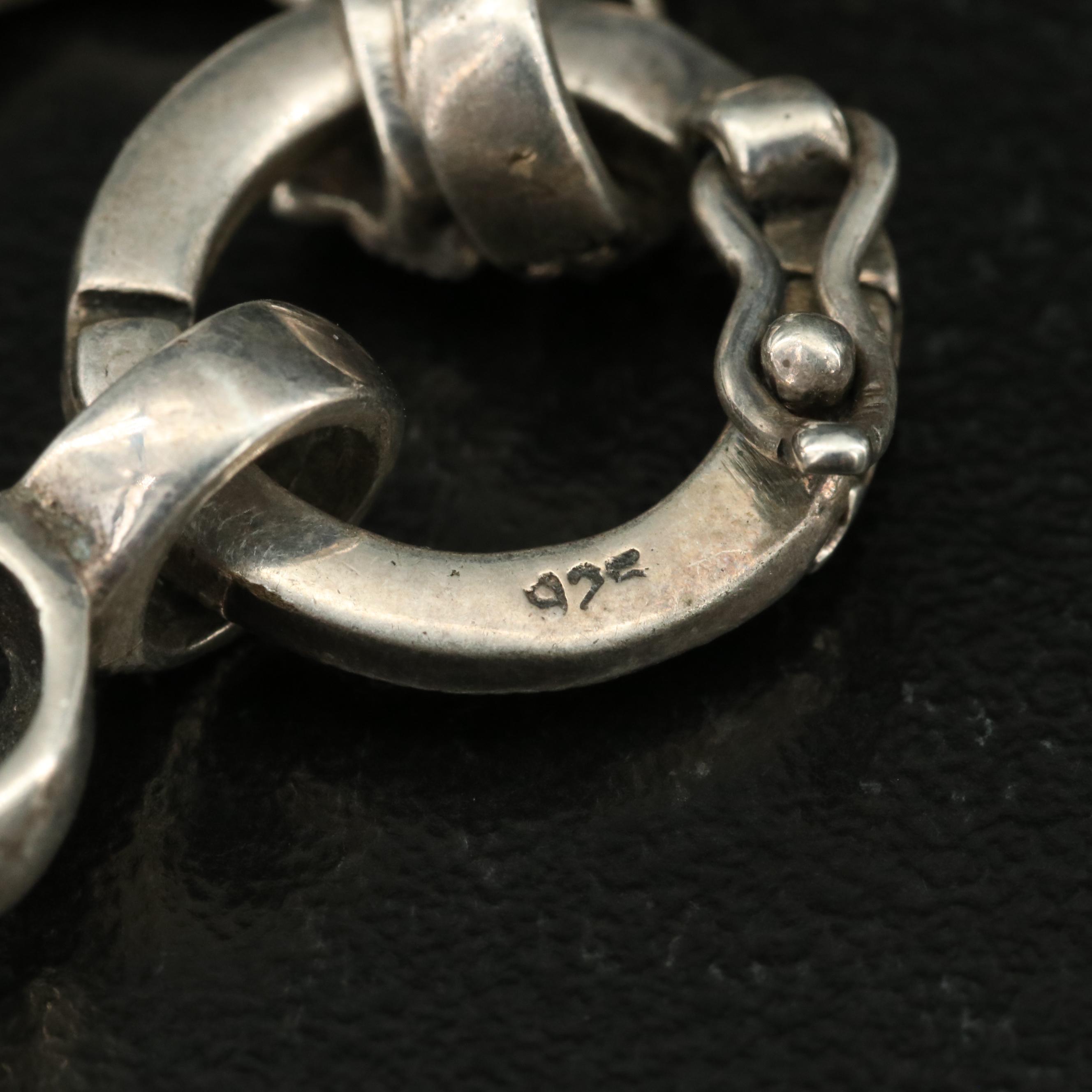 Sterling Marcasite Star of David Necklace