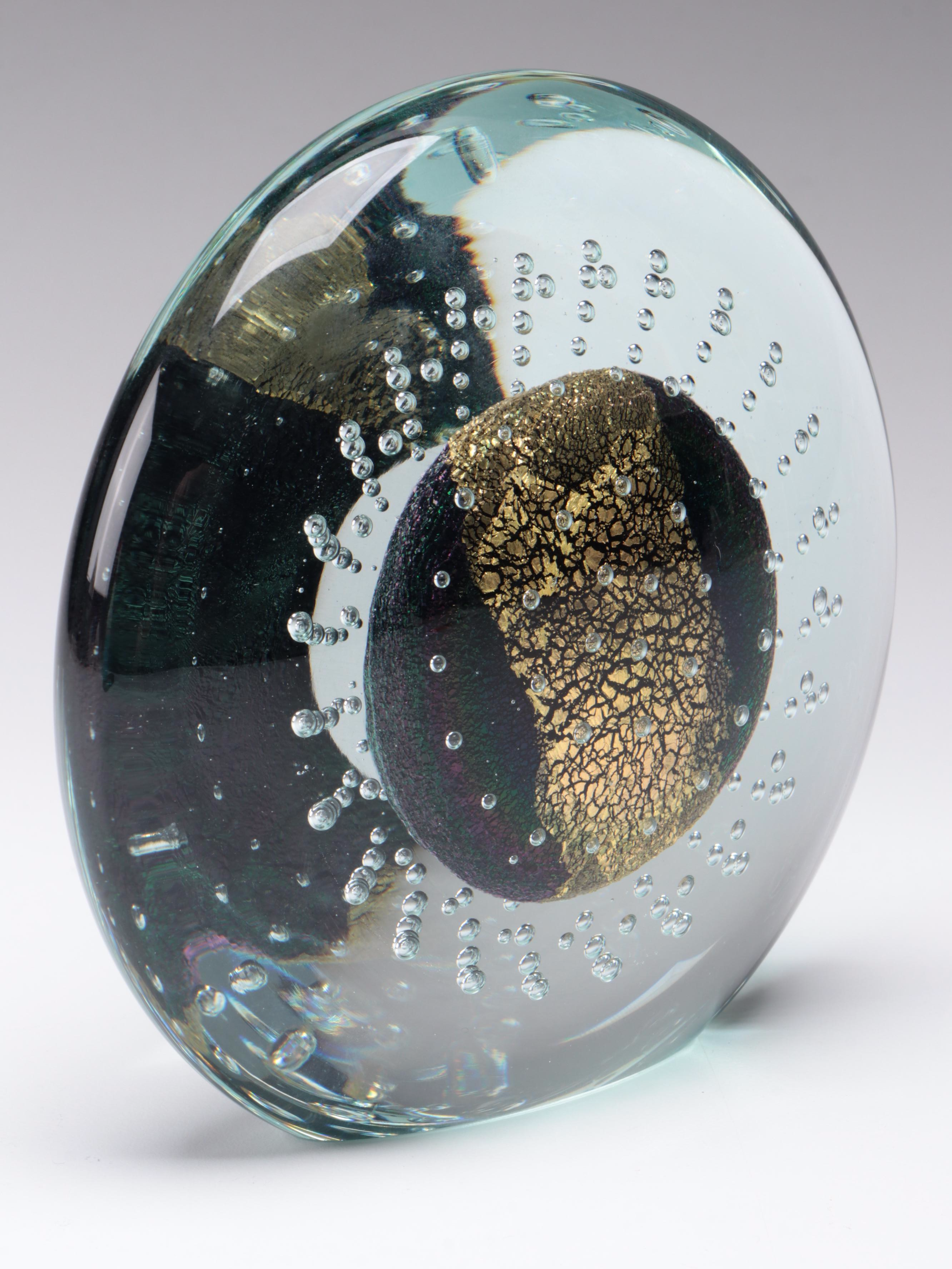 Robert Eickholt Art Glass Paperweight, 1997