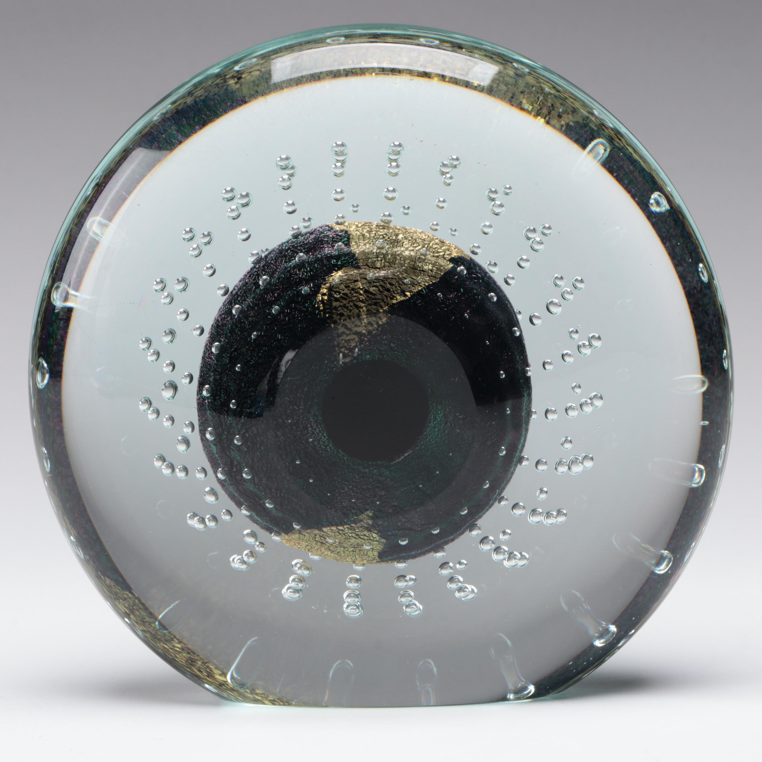 Robert Eickholt Art Glass Paperweight, 1997