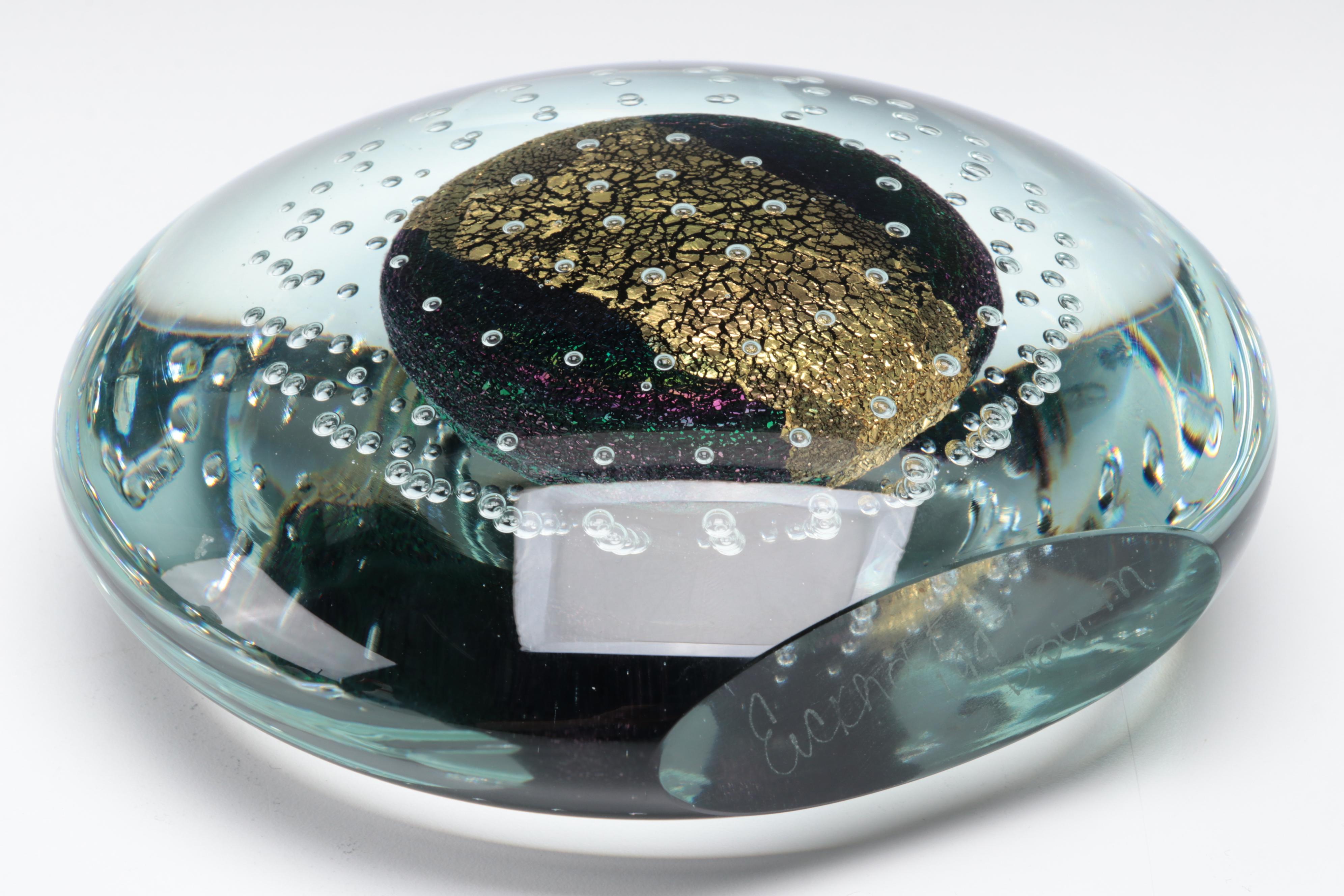 Robert Eickholt Art Glass Paperweight, 1997