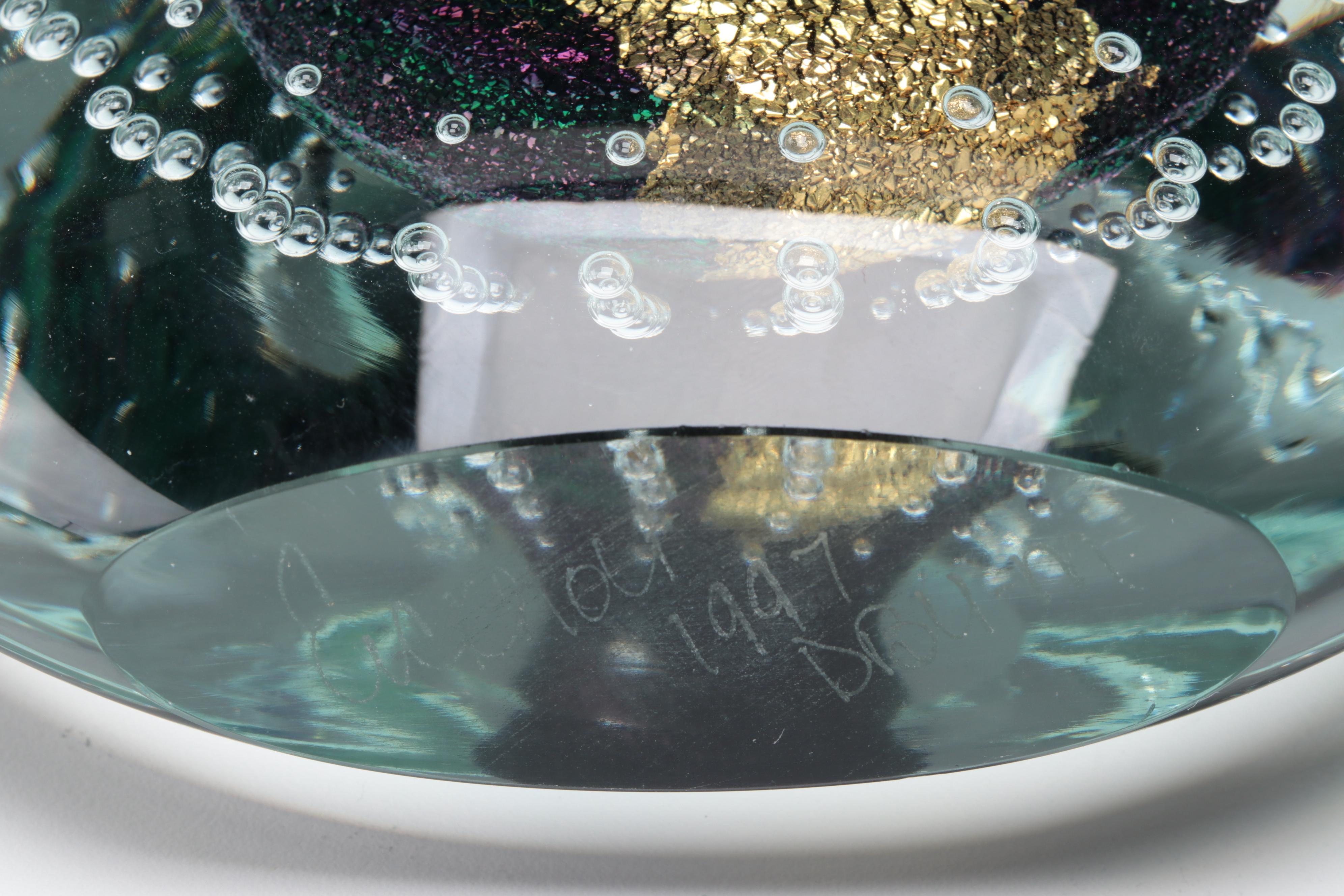 Robert Eickholt Art Glass Paperweight, 1997