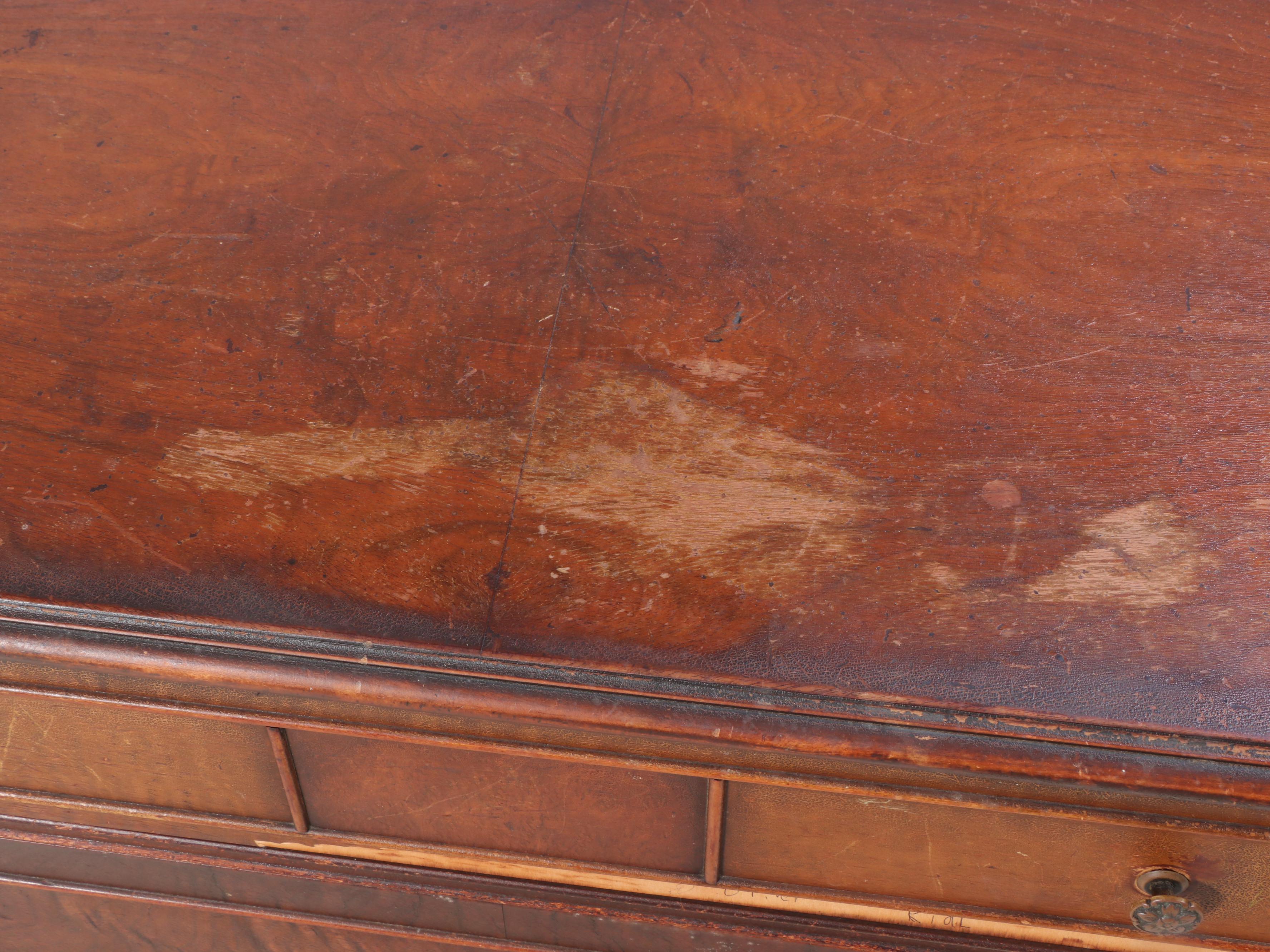 Louis XV Style Walnut Dresser with Mirror, Early to Mid 20th Century