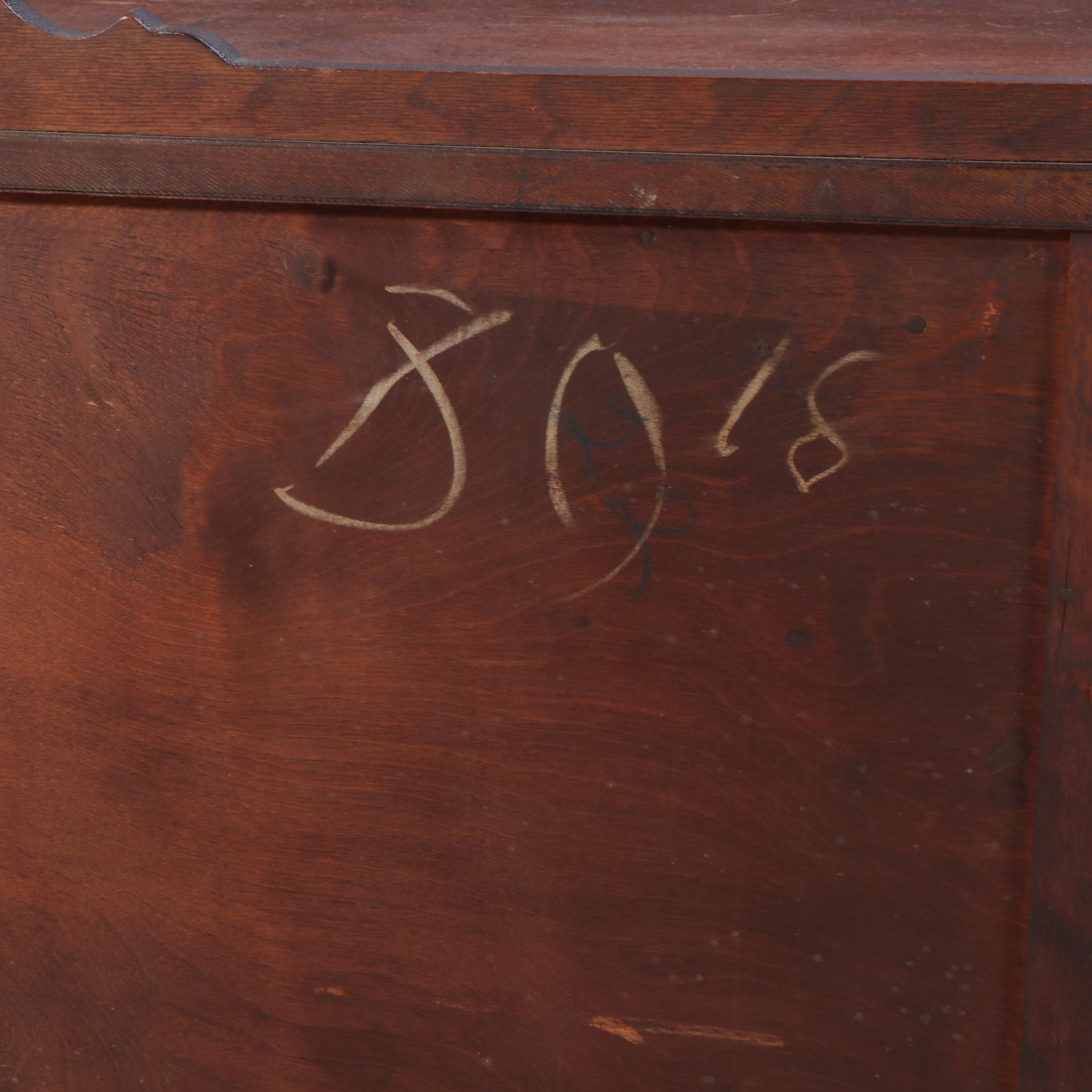 Louis XV Style Walnut Dresser with Mirror, Early to Mid 20th Century