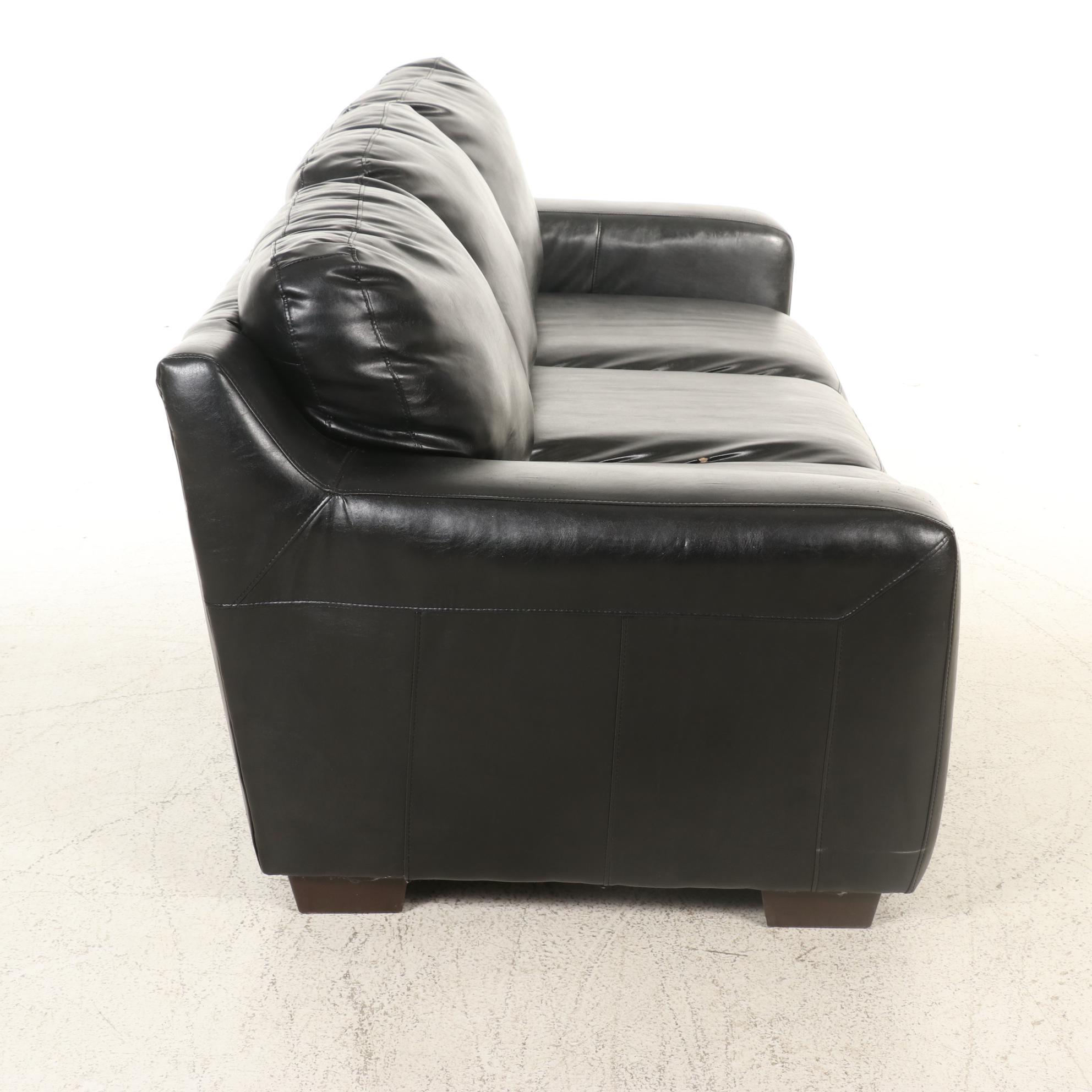 Faux Leather Upholstered Sofa