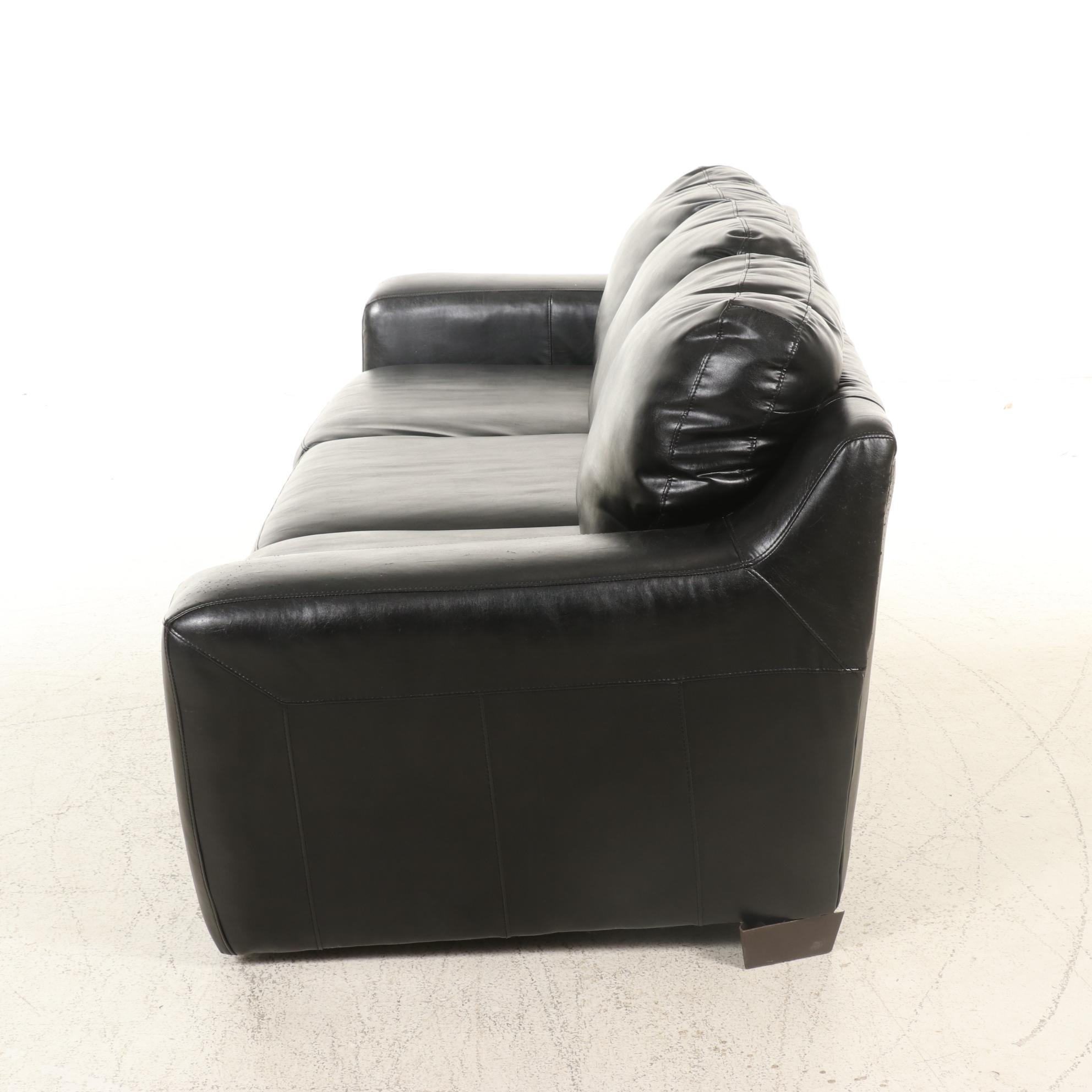 Faux Leather Upholstered Sofa