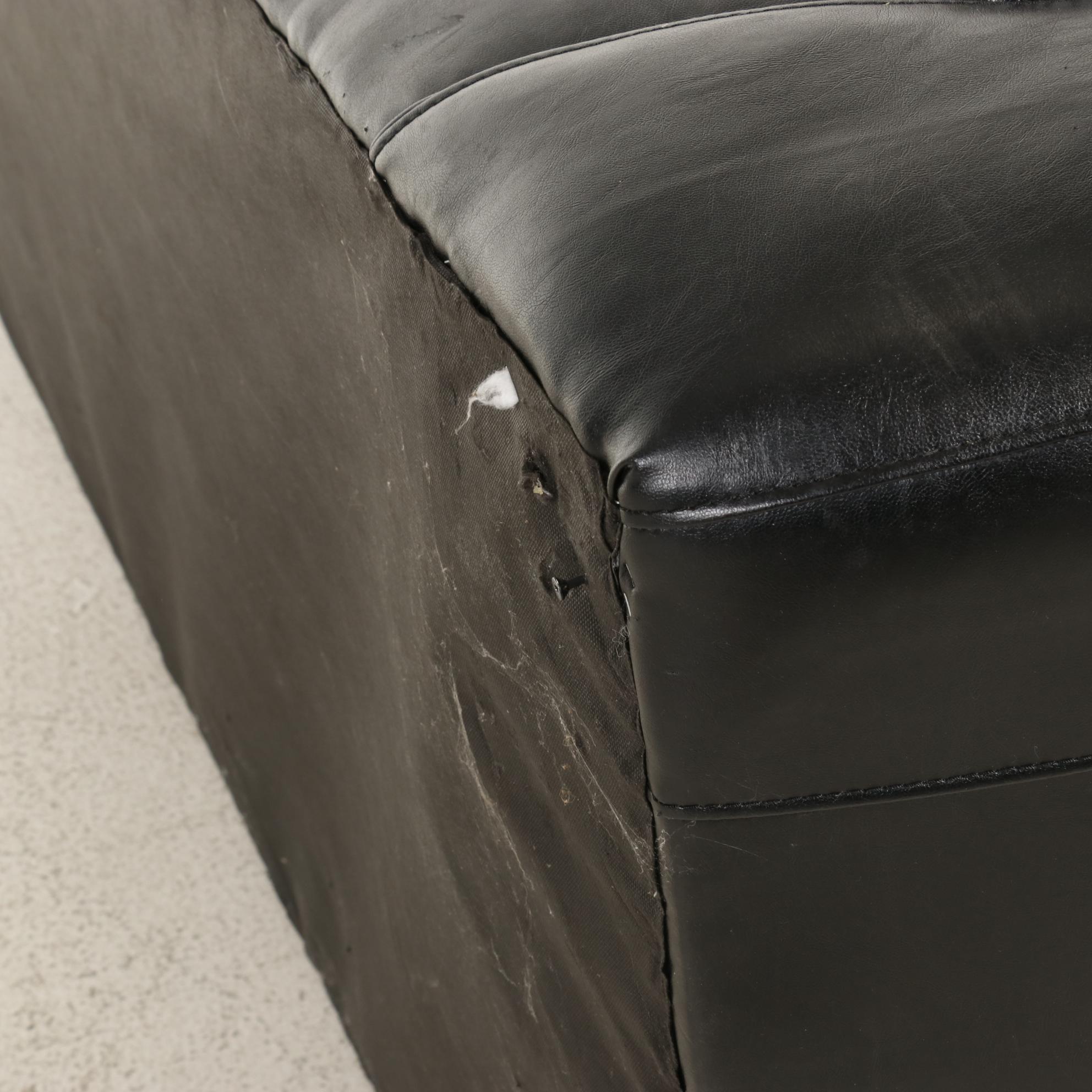Faux Leather Upholstered Sofa