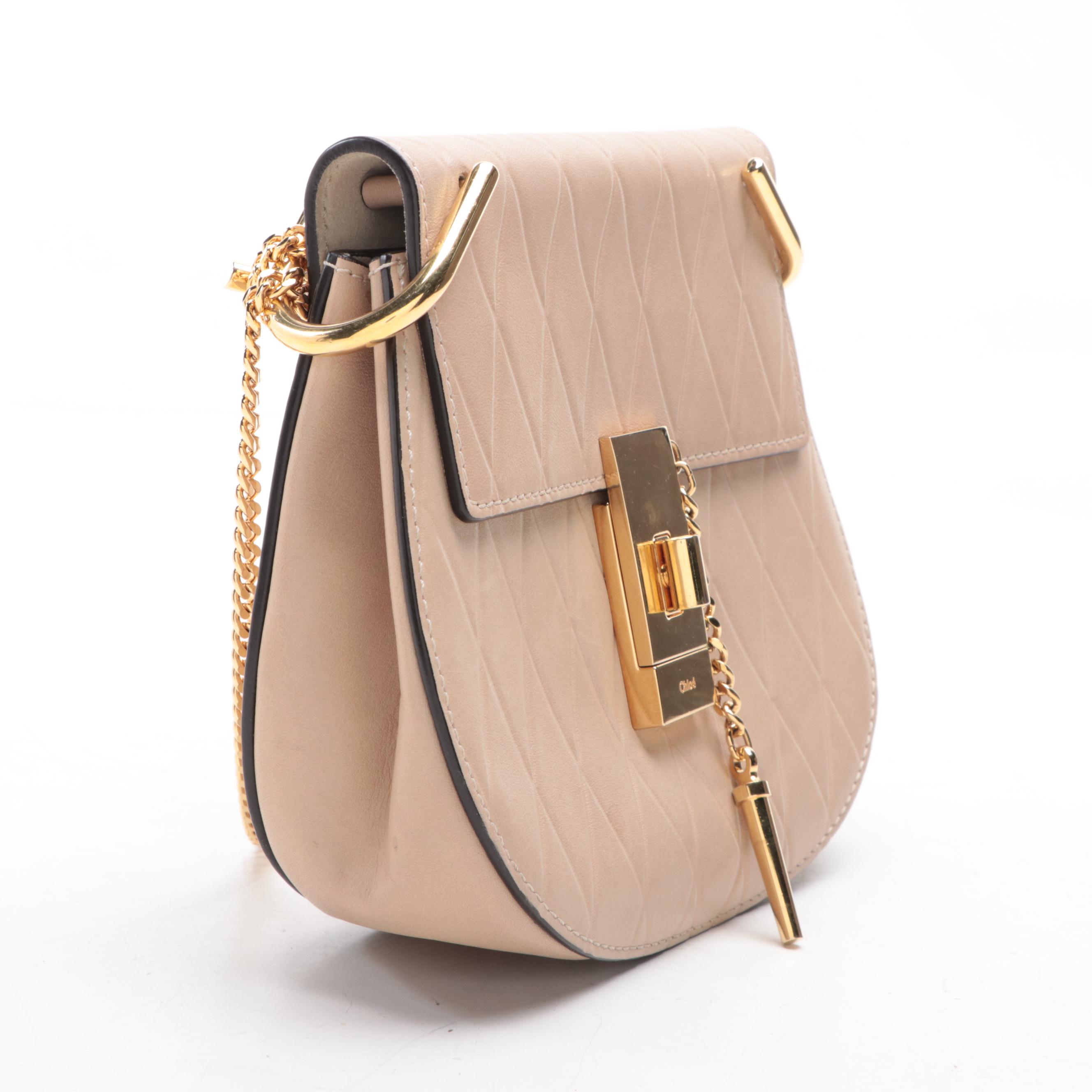 Chloé Drew Embossed Leather Crossbody Bag