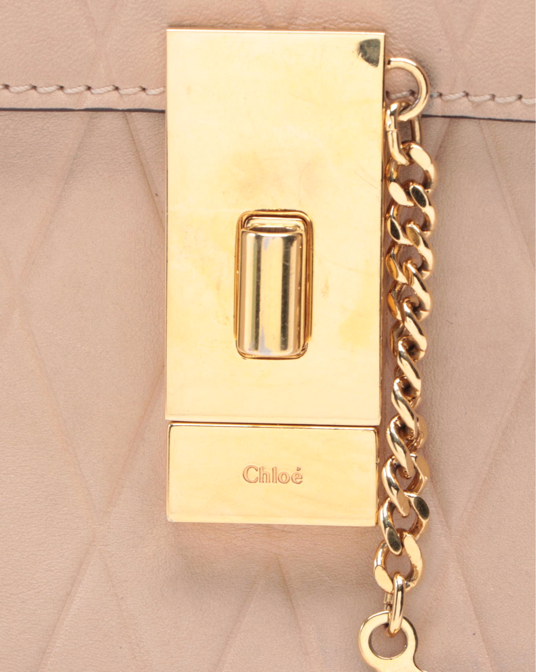 Chloé Drew Embossed Leather Crossbody Bag