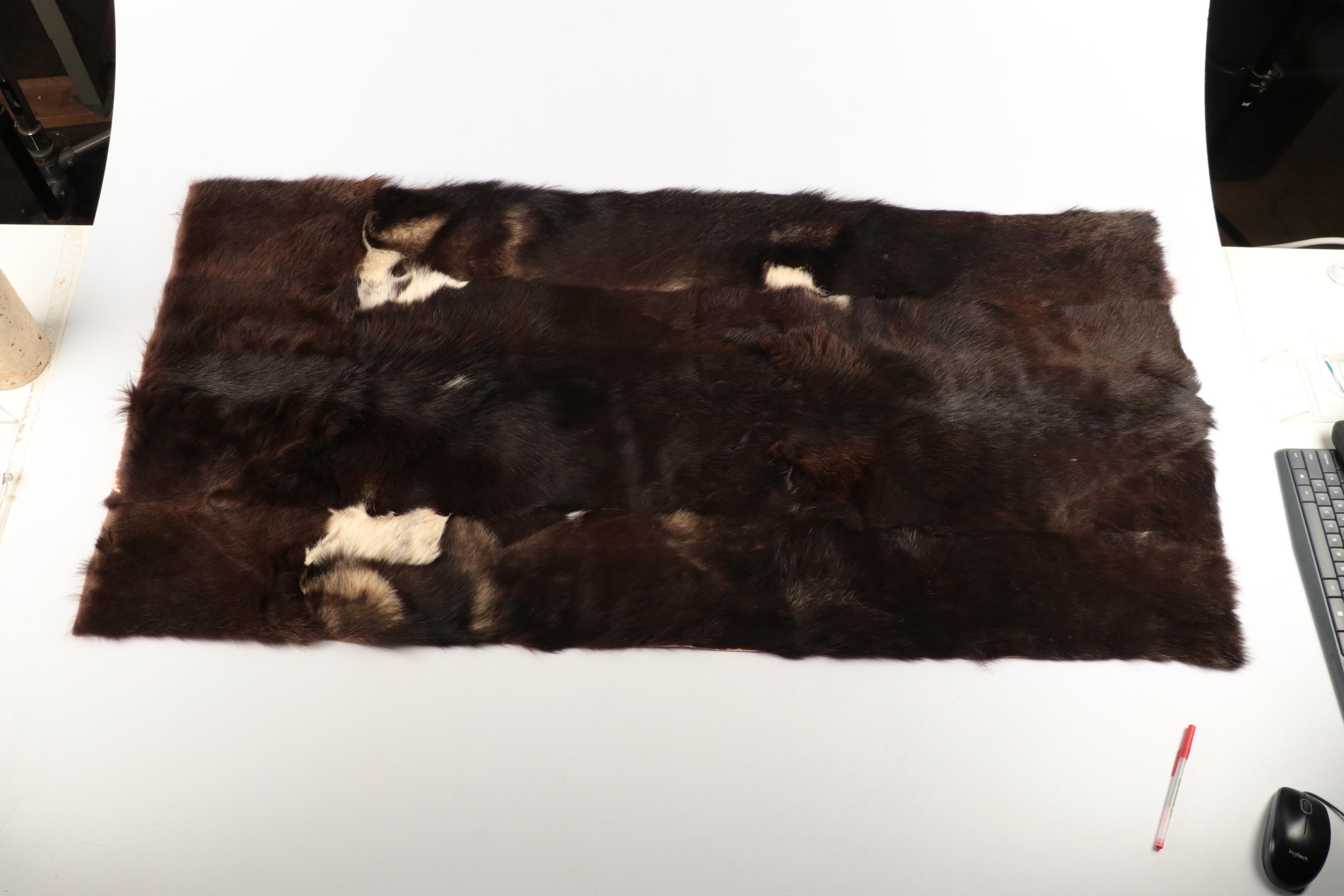 Dyed Cowhide Accent Pillows with Hide Accent Rug