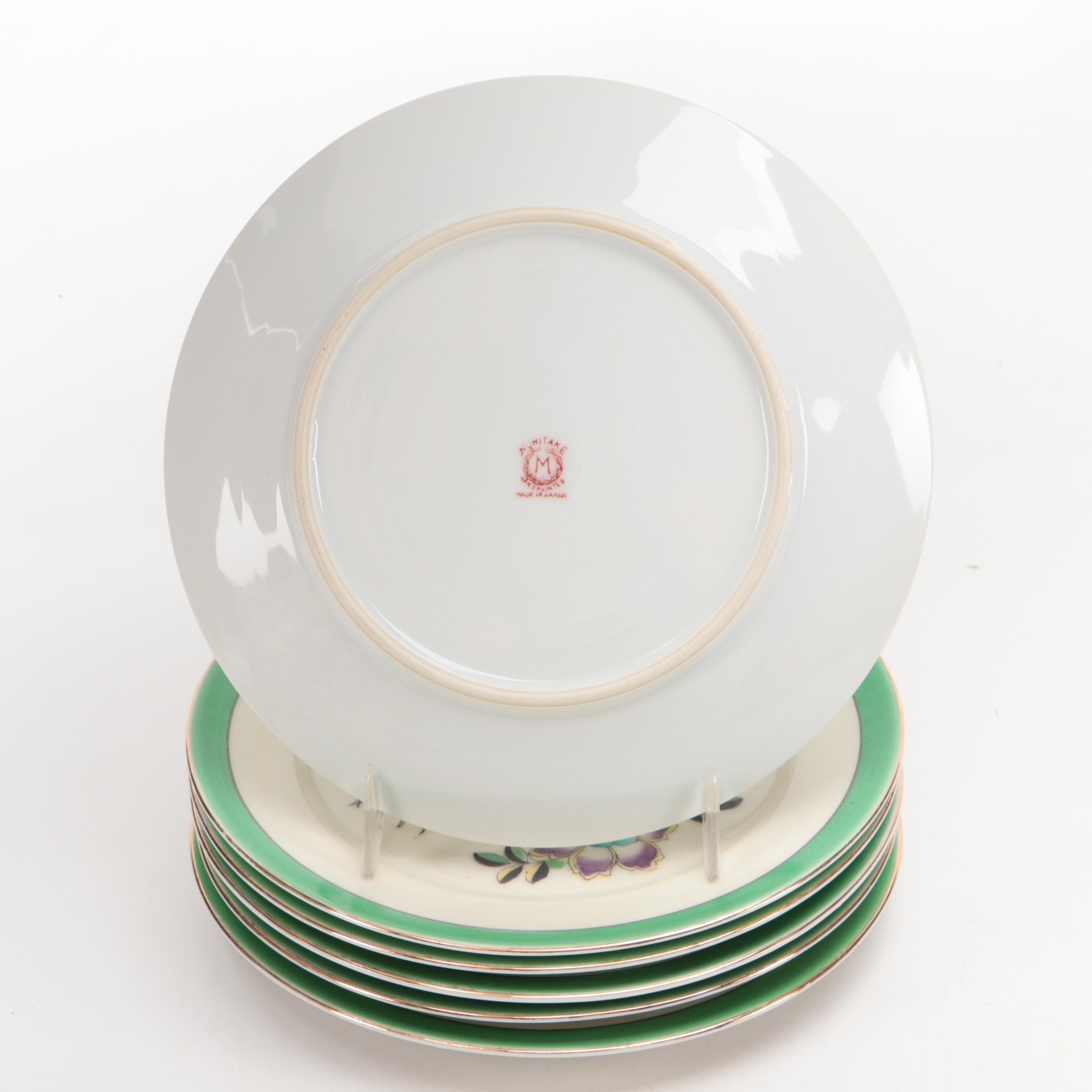 Noritake Hand-Painted Porcelain Dessert and Tea Set, Early 20th Century