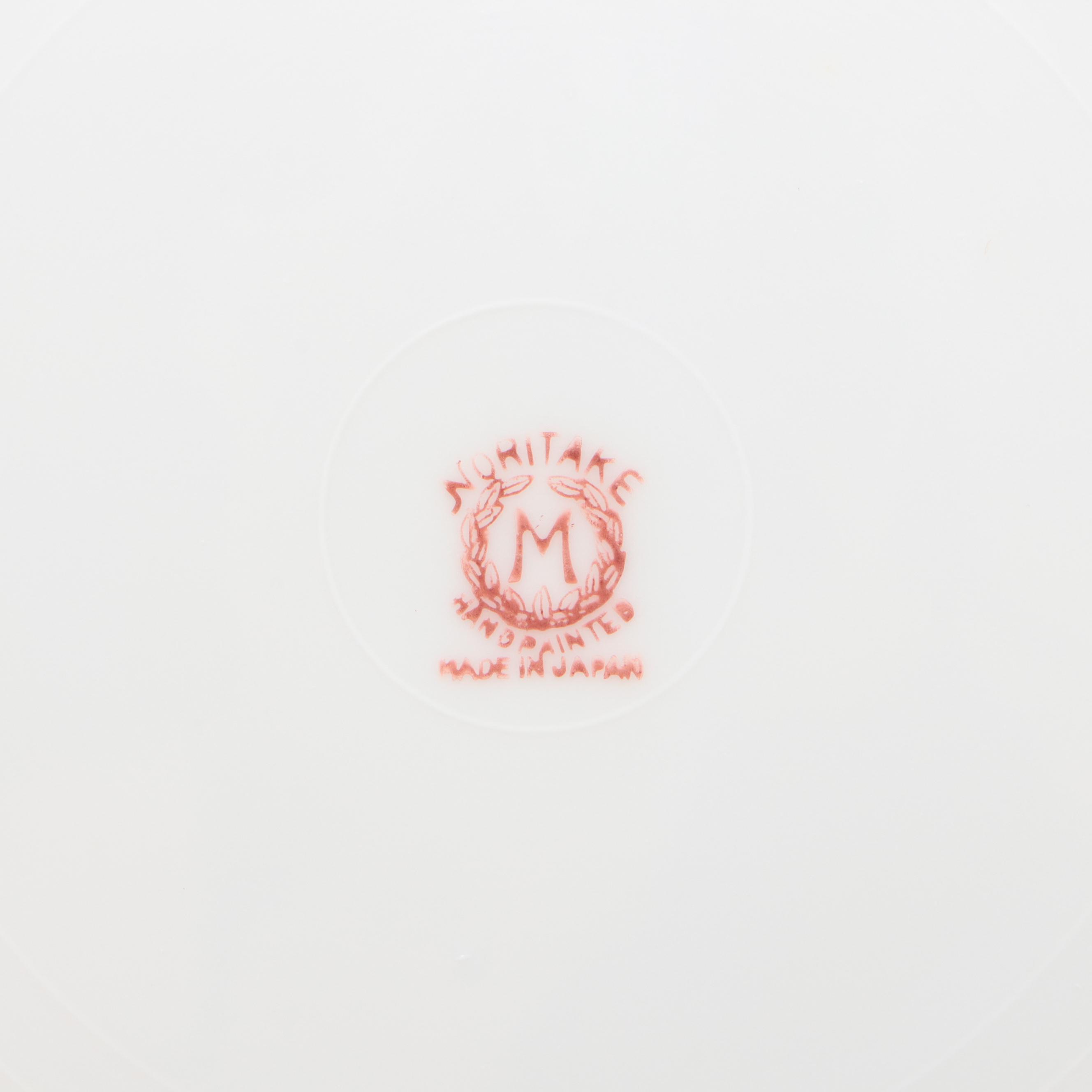 Noritake Hand-Painted Porcelain Dessert and Tea Set, Early 20th Century