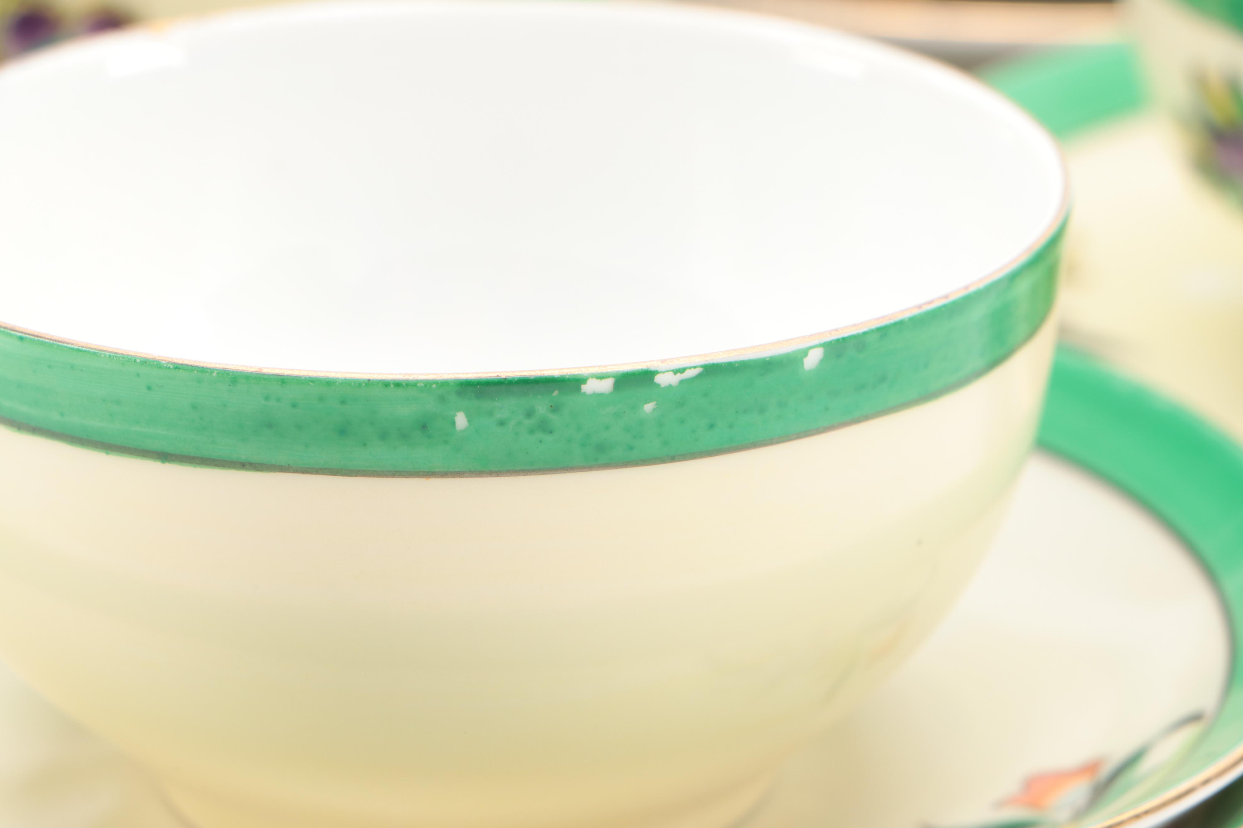 Noritake Hand-Painted Porcelain Dessert and Tea Set, Early 20th Century