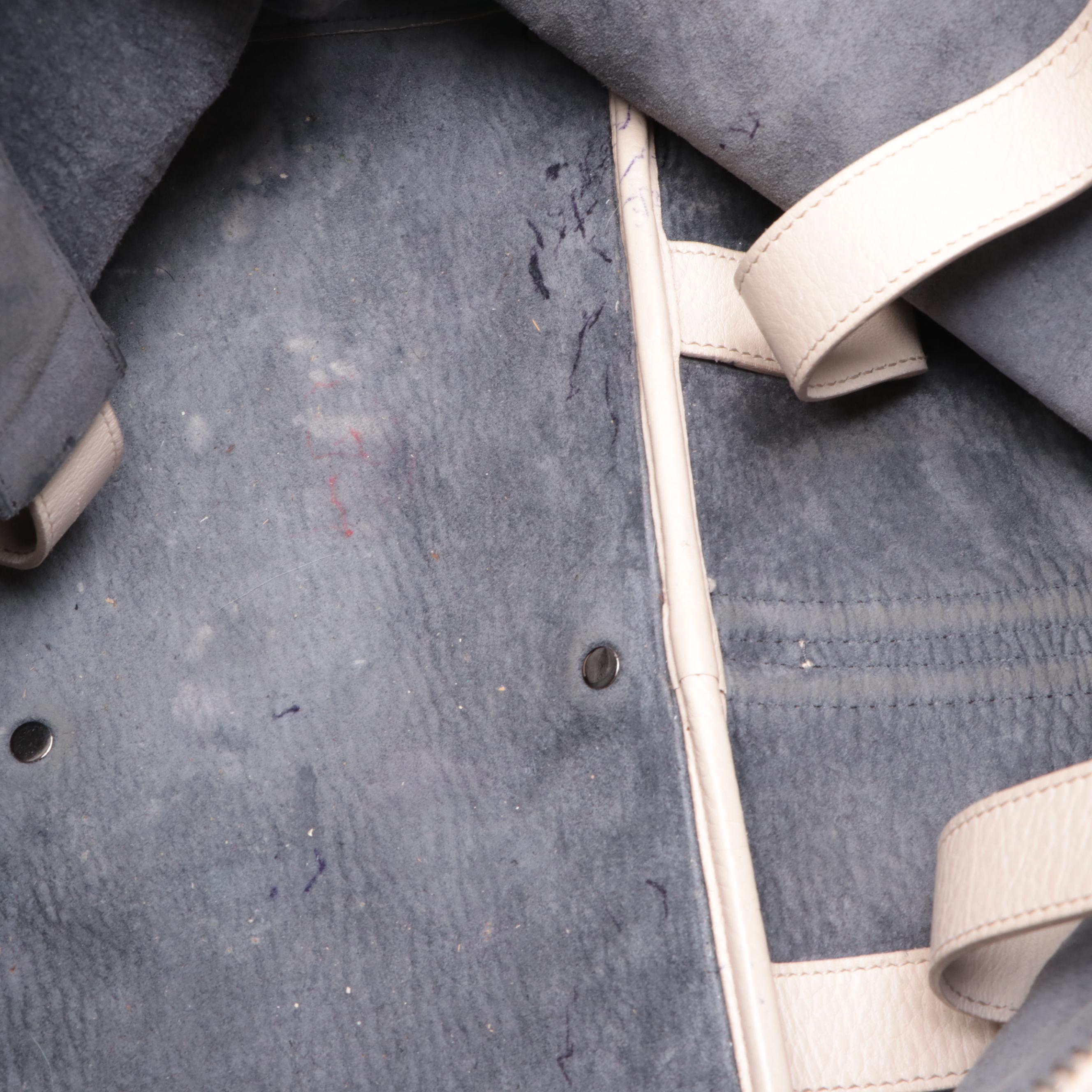 Yves Saint Laurent Rive Gauche Handbag with Bow Detail and Zip Pouch in Leather