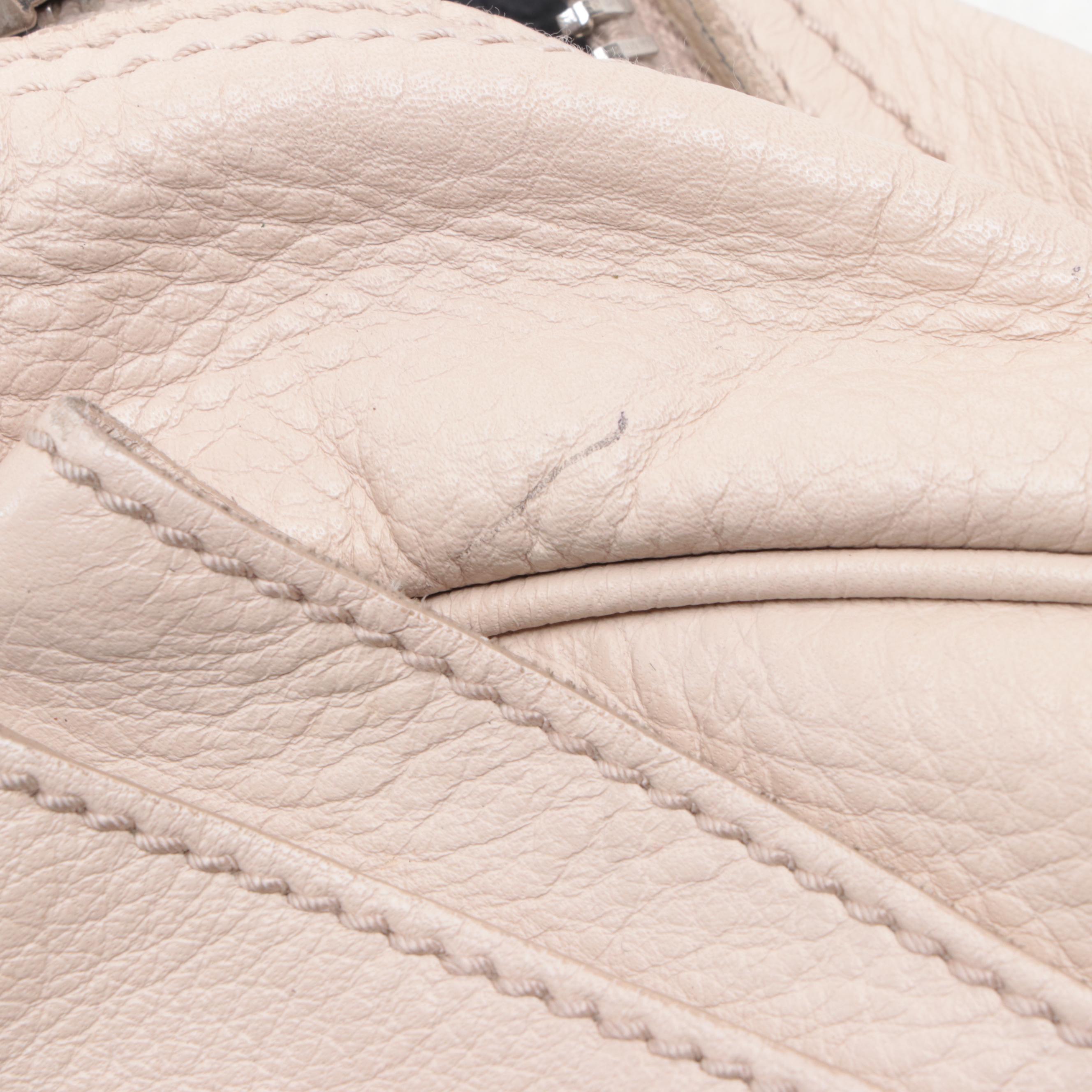 Yves Saint Laurent Rive Gauche Handbag with Bow Detail and Zip Pouch in Leather