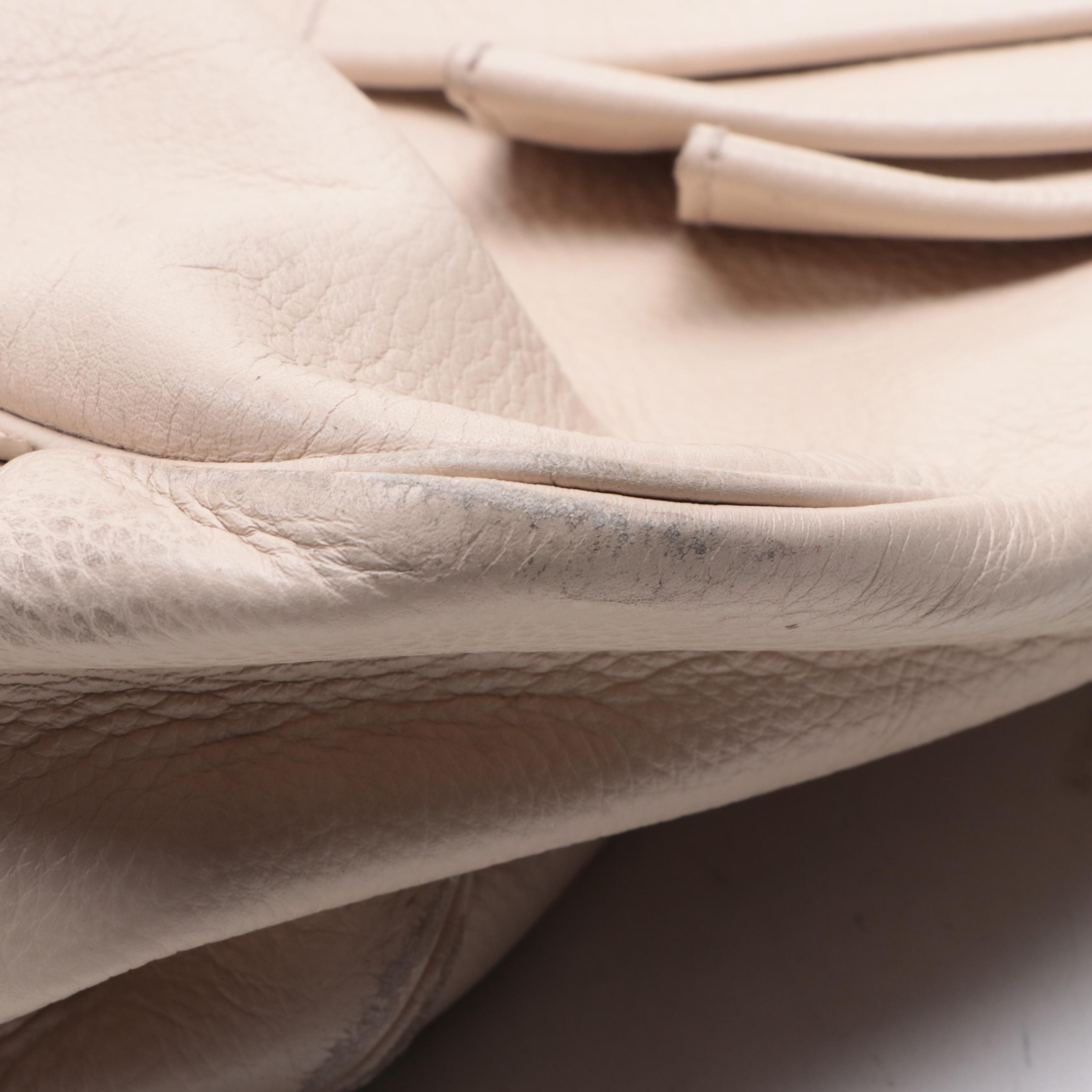 Yves Saint Laurent Rive Gauche Handbag with Bow Detail and Zip Pouch in Leather