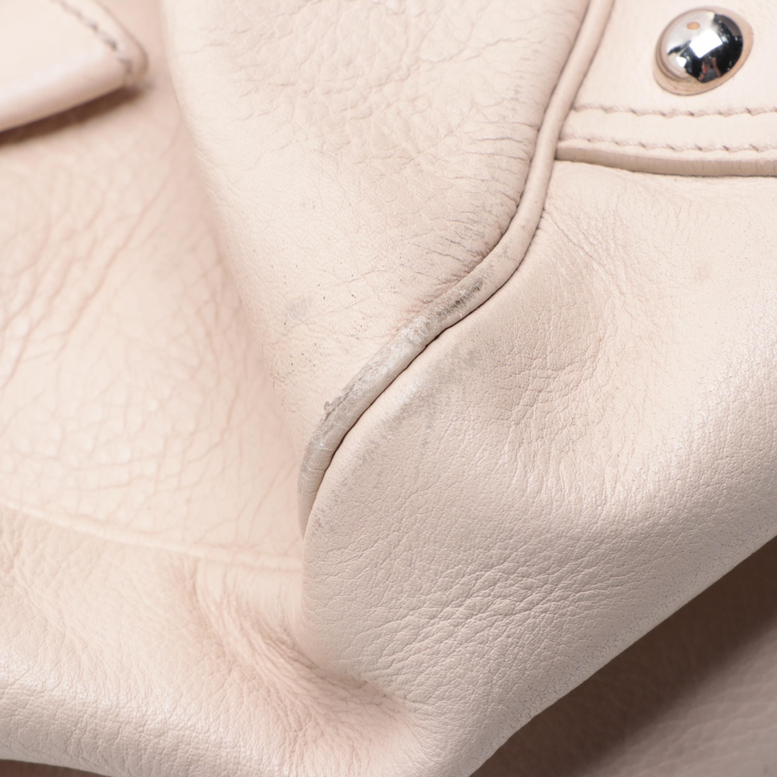 Yves Saint Laurent Rive Gauche Handbag with Bow Detail and Zip Pouch in Leather