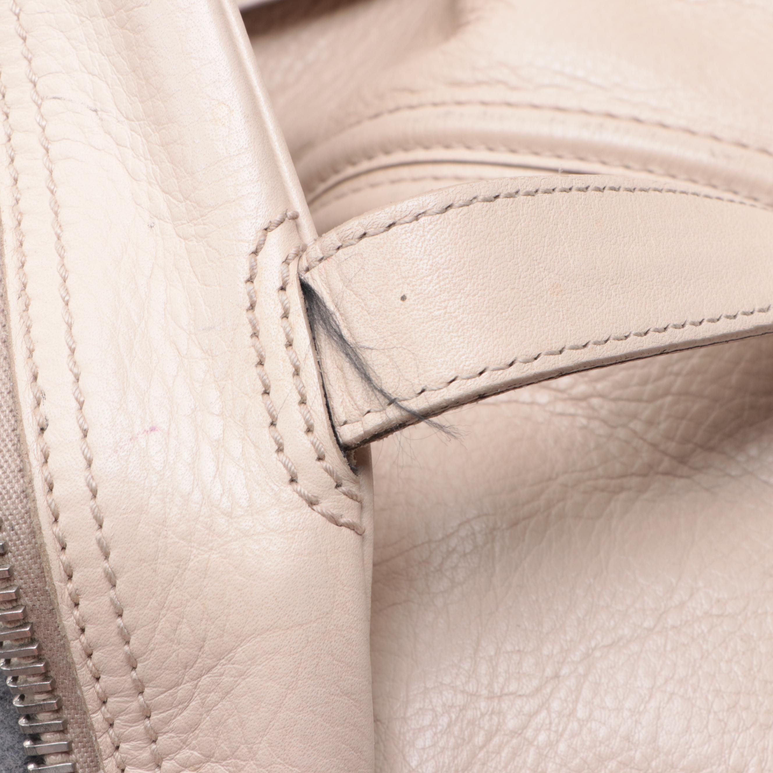 Yves Saint Laurent Rive Gauche Handbag with Bow Detail and Zip Pouch in Leather