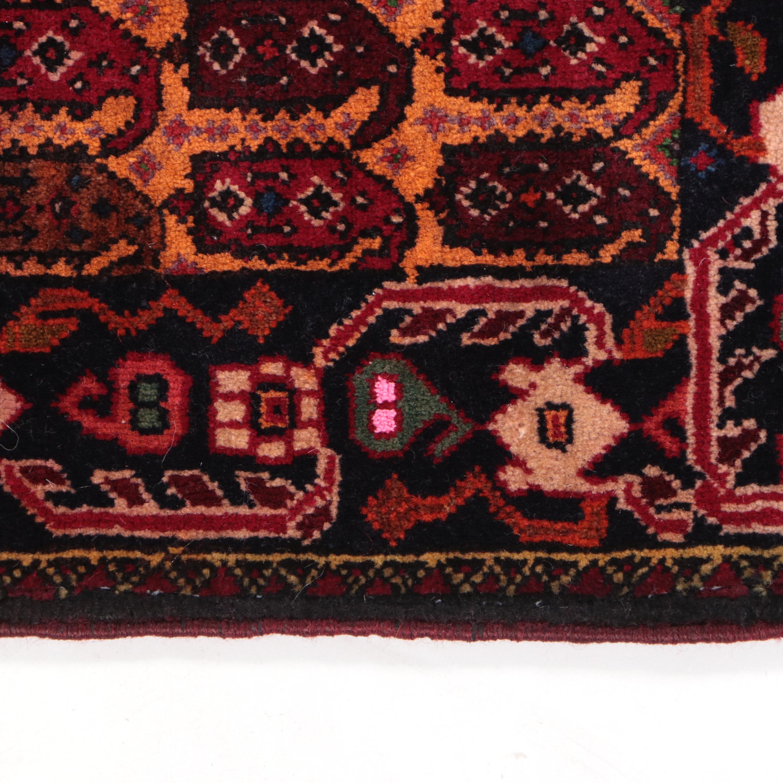 3'3 x 1'6 Hand-Knotted Afghan Baluch Accent Rug