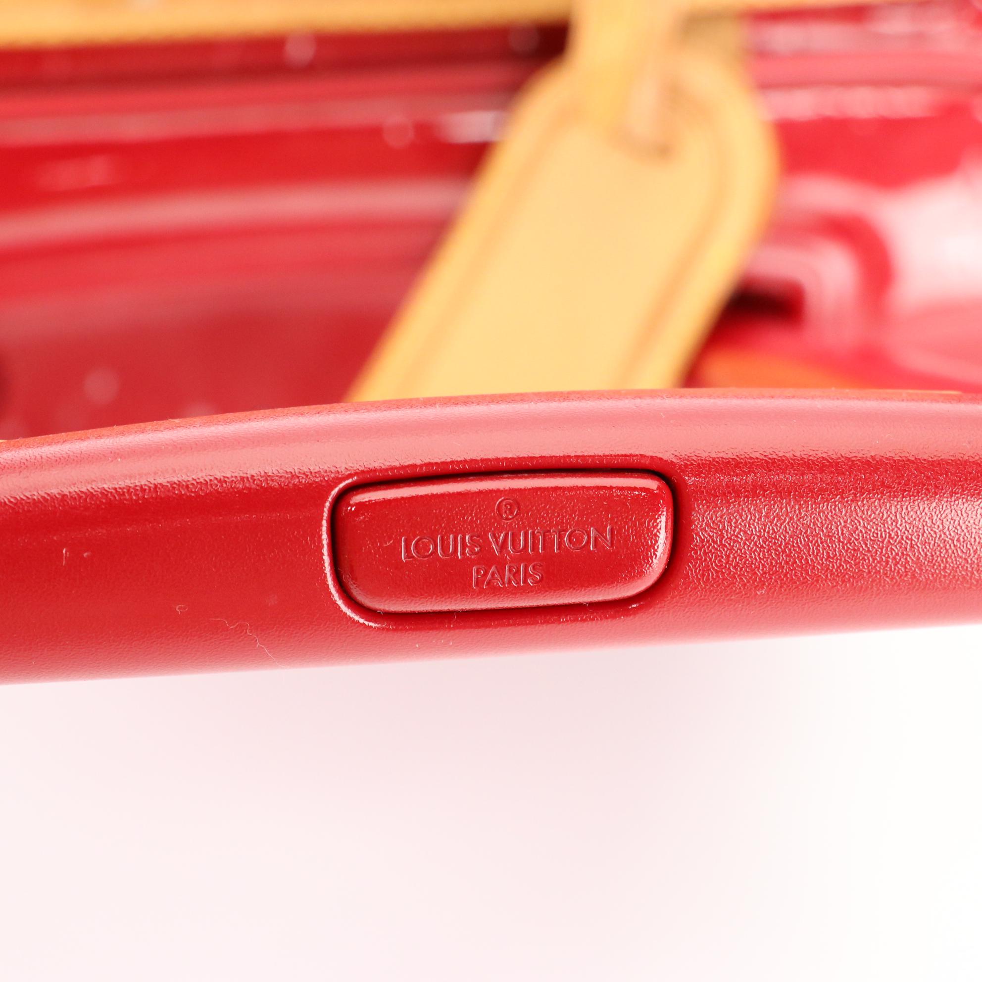 Louis Vuitton Pégase 45 Trolley Suitcase in Monogram Vernis and Vachetta Leather