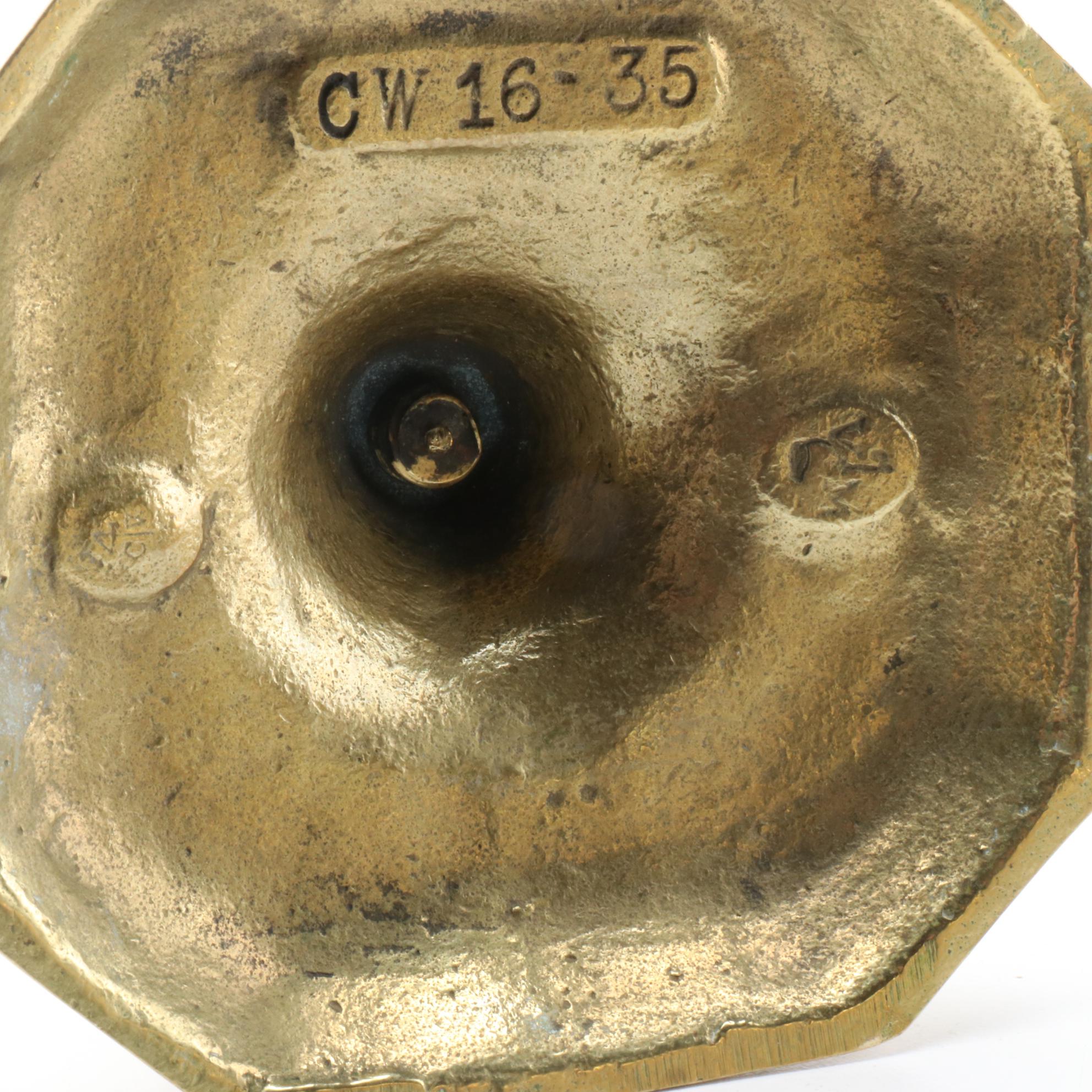 Federal Style Virginia Metalcrafters and Other Turned Brass Candlesticks