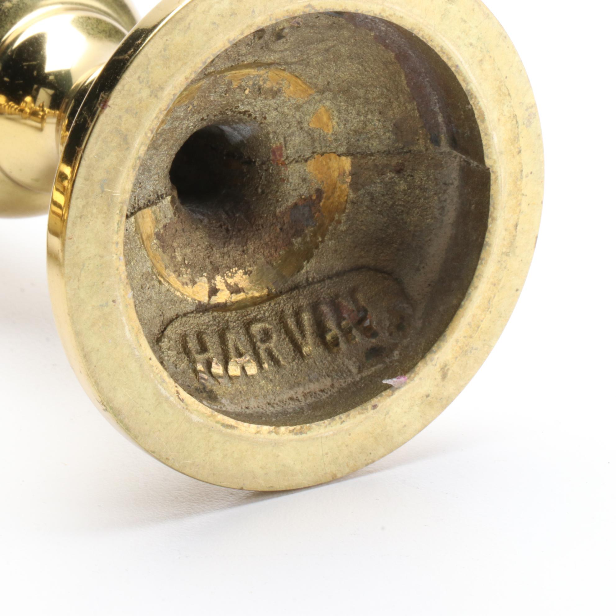 Federal Style Virginia Metalcrafters and Other Turned Brass Candlesticks