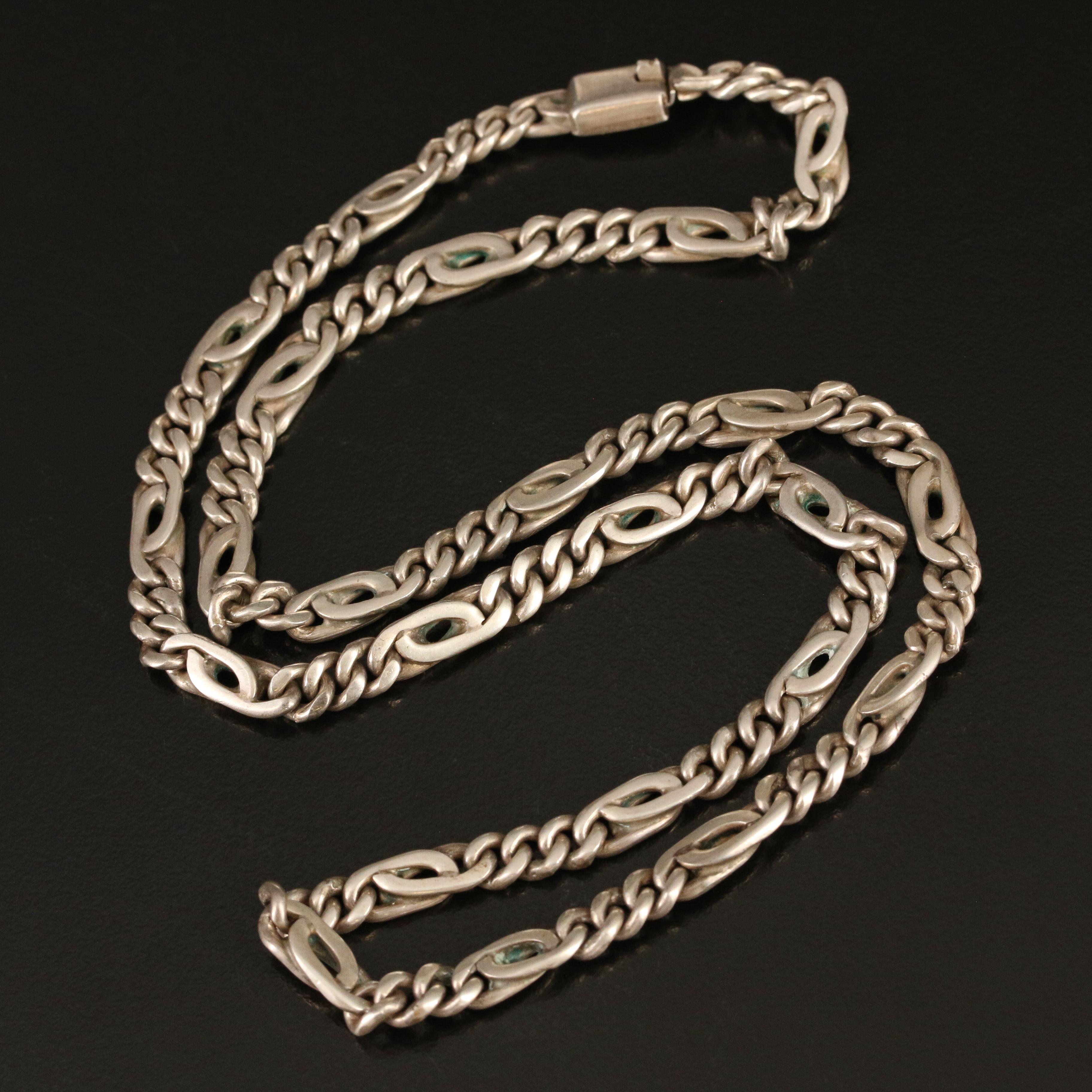 Mexican Sterling Figaro Chain