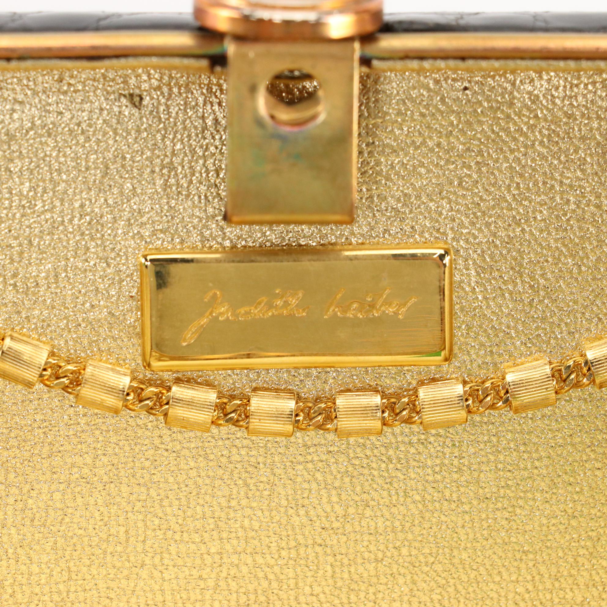 Judith Leiber Alligator Skin Clutch for Saks Fifth Avenue with Box, 1960s