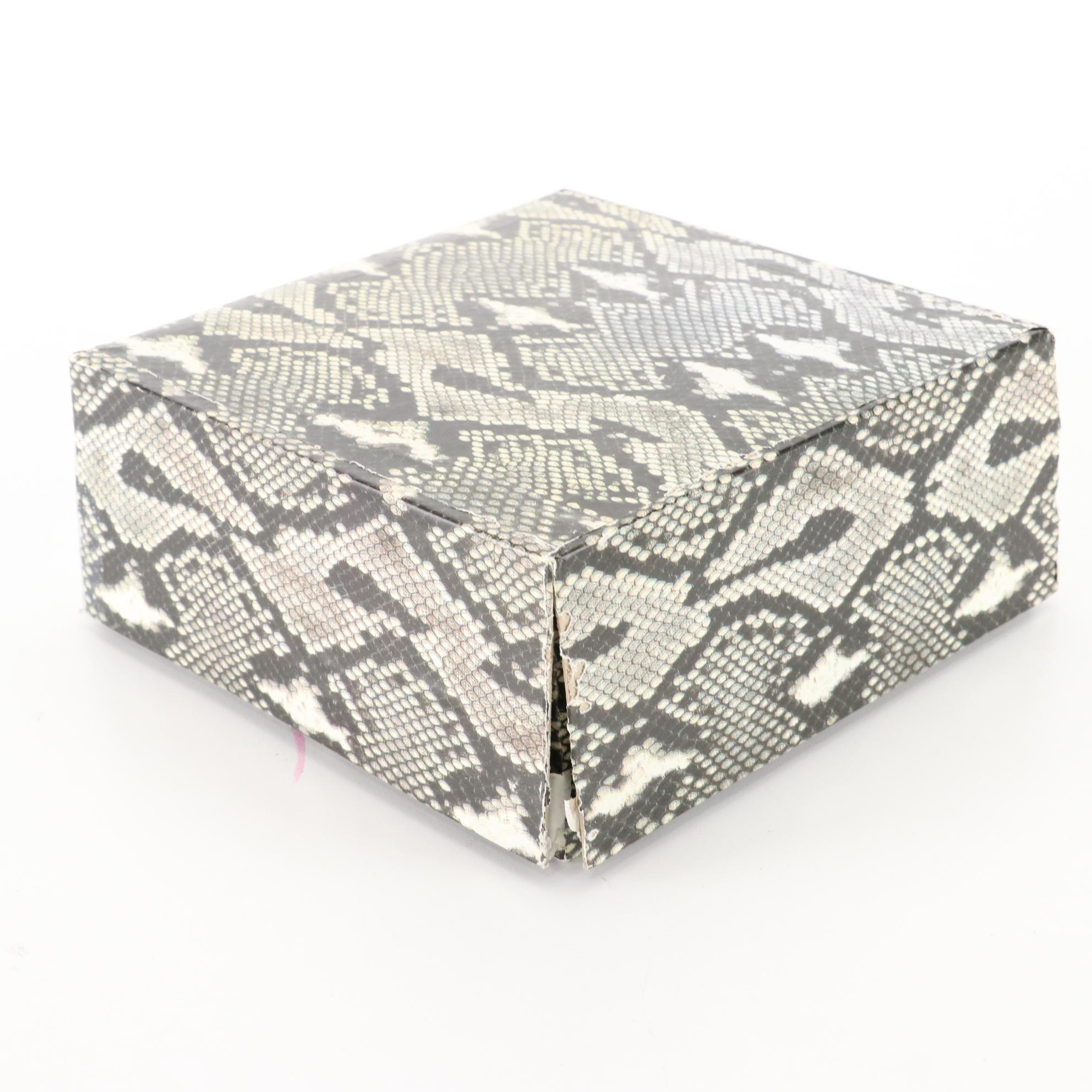 Judith Leiber Alligator Skin Clutch for Saks Fifth Avenue with Box, 1960s