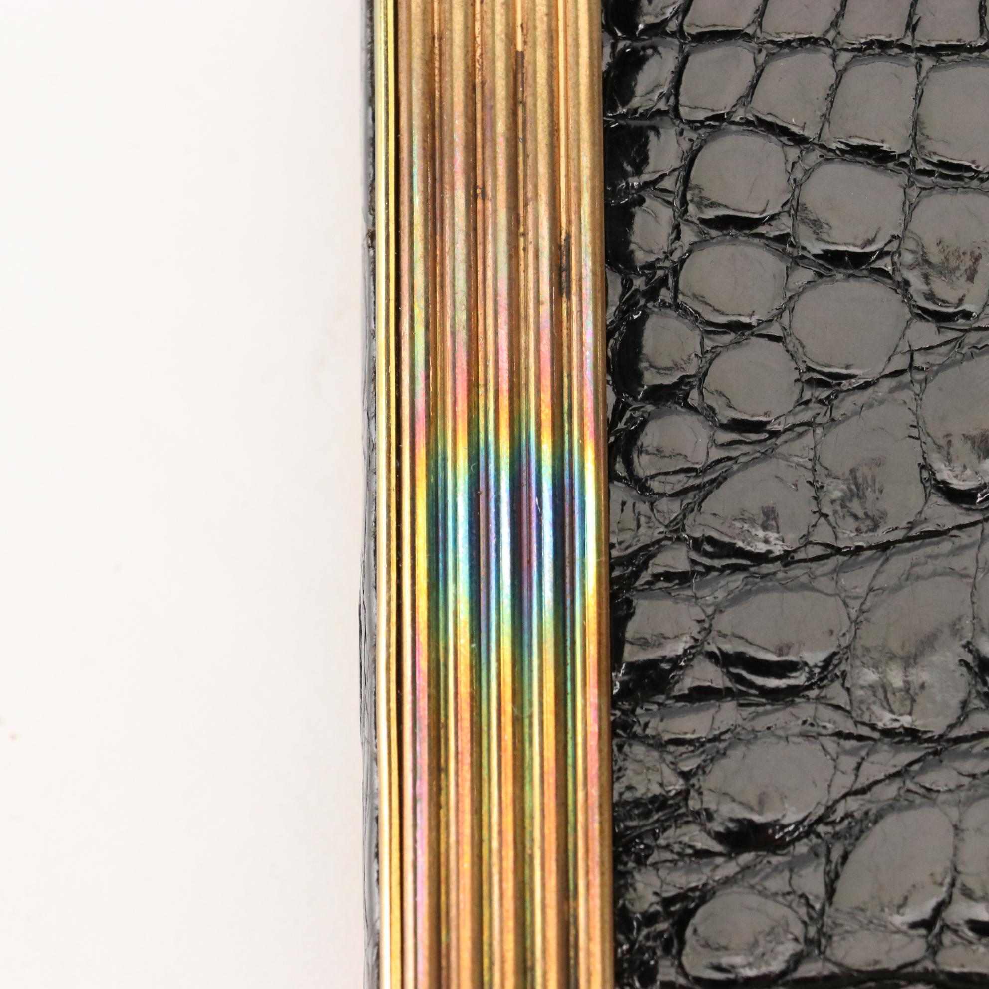 Judith Leiber Alligator Skin Clutch for Saks Fifth Avenue with Box, 1960s