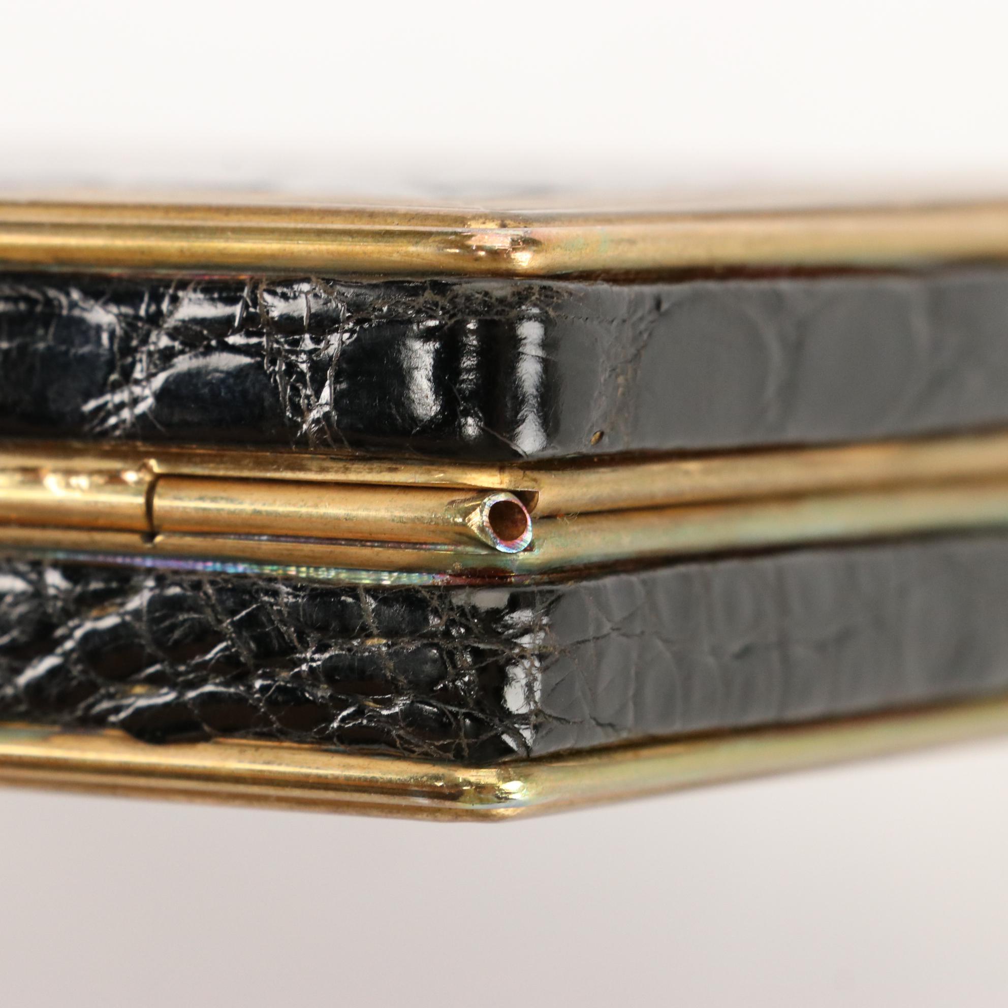 Judith Leiber Alligator Skin Clutch for Saks Fifth Avenue with Box, 1960s