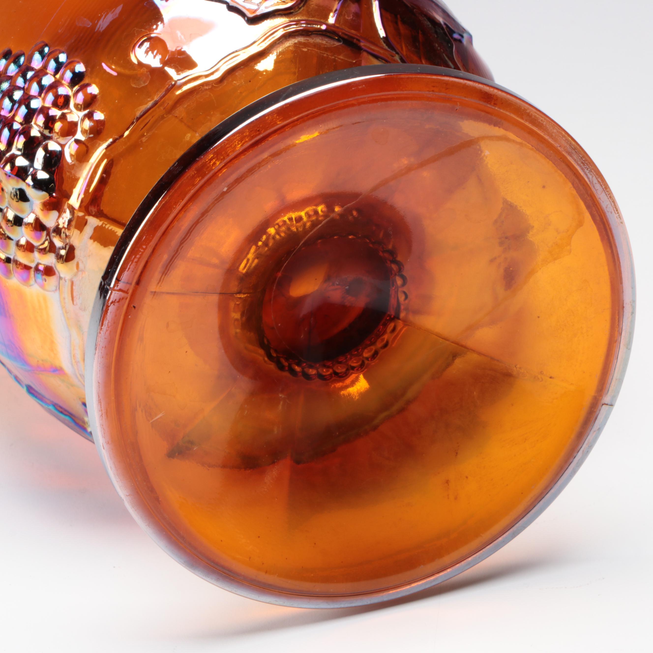 Indiana Glass "Harvest Grape" Lemonade Set with Other Salad Plates and Milk Jug