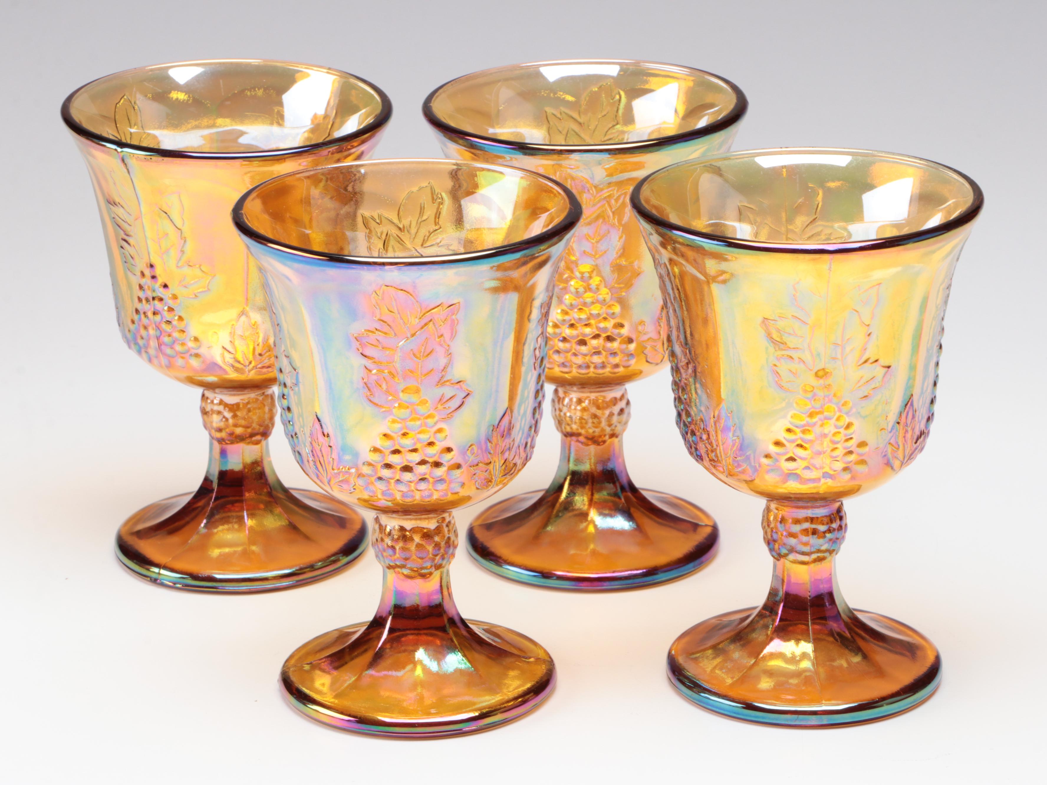 Indiana Glass "Harvest Grape" Lemonade Set with Other Salad Plates and Milk Jug