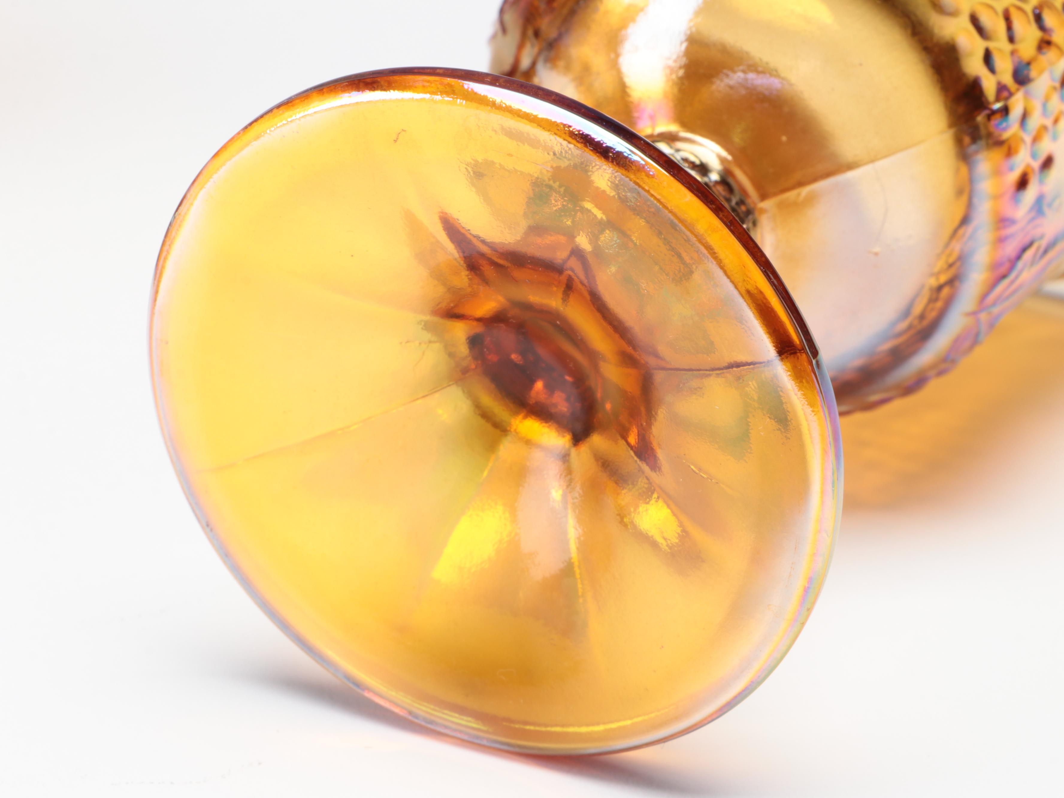 Indiana Glass "Harvest Grape" Lemonade Set with Other Salad Plates and Milk Jug