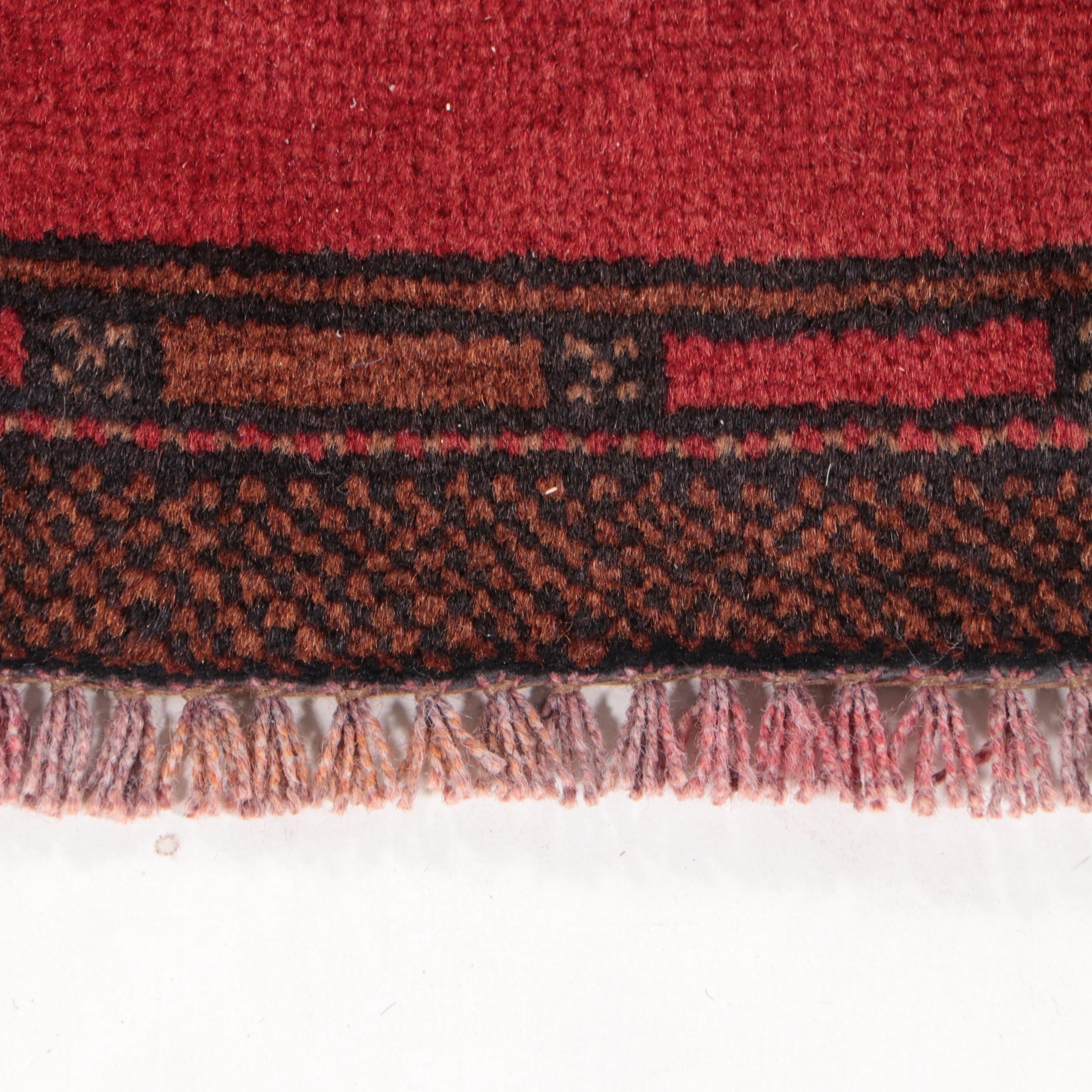 2'8 x 4'6 Hand-Knotted Afghan Baluch Tribal Accent Rug